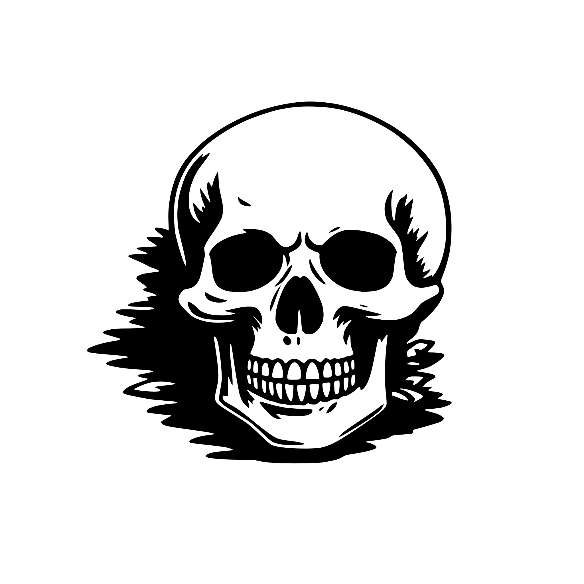 AI-generated SVG of a skull