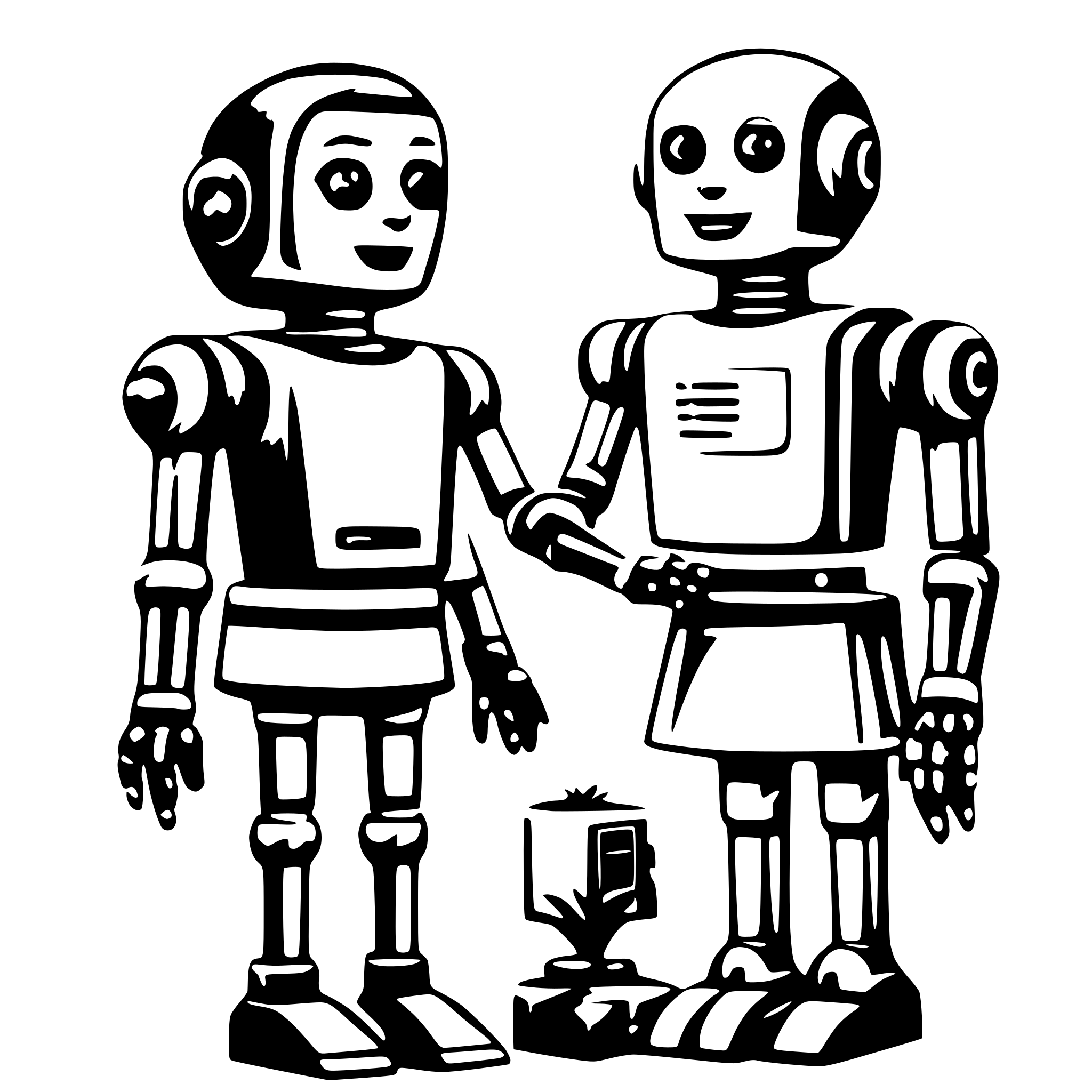 AI-generated SVG of 'A ai robot is teacher teaching human'