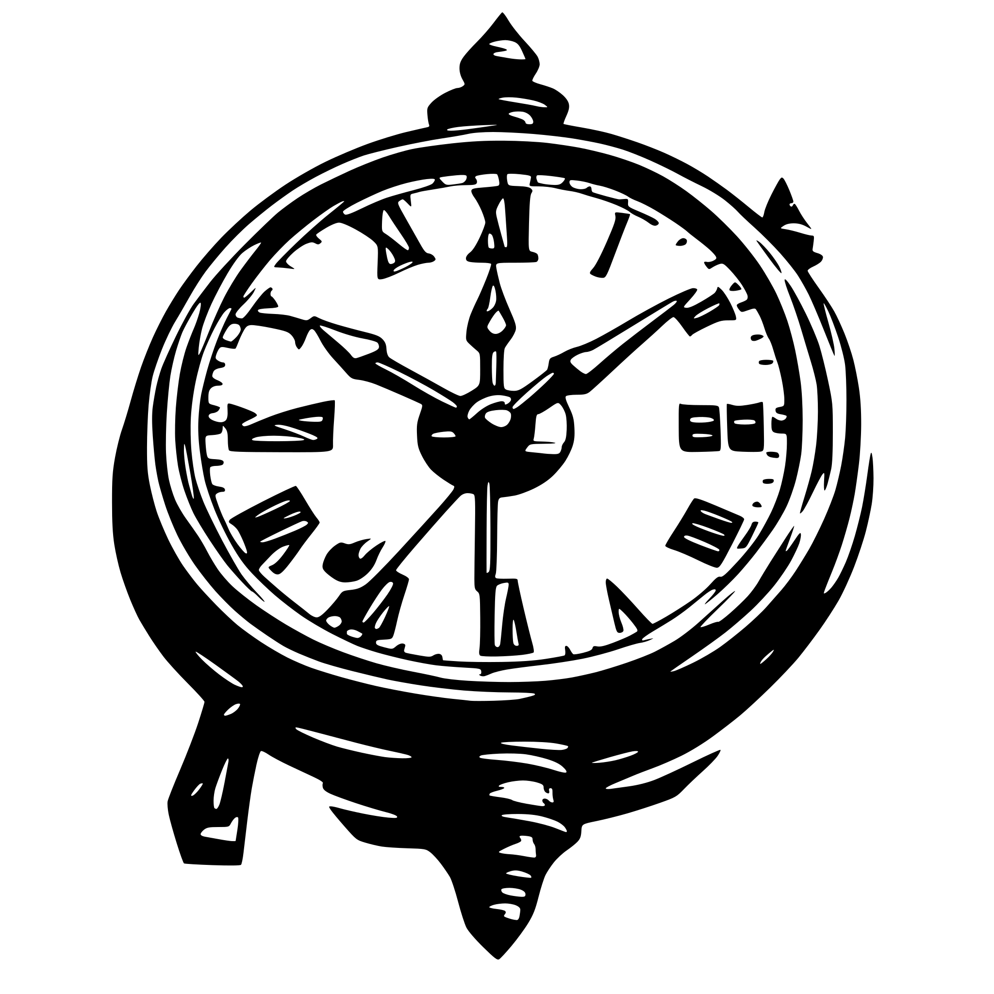 AI-generated SVG of 'sinewy threads of time'