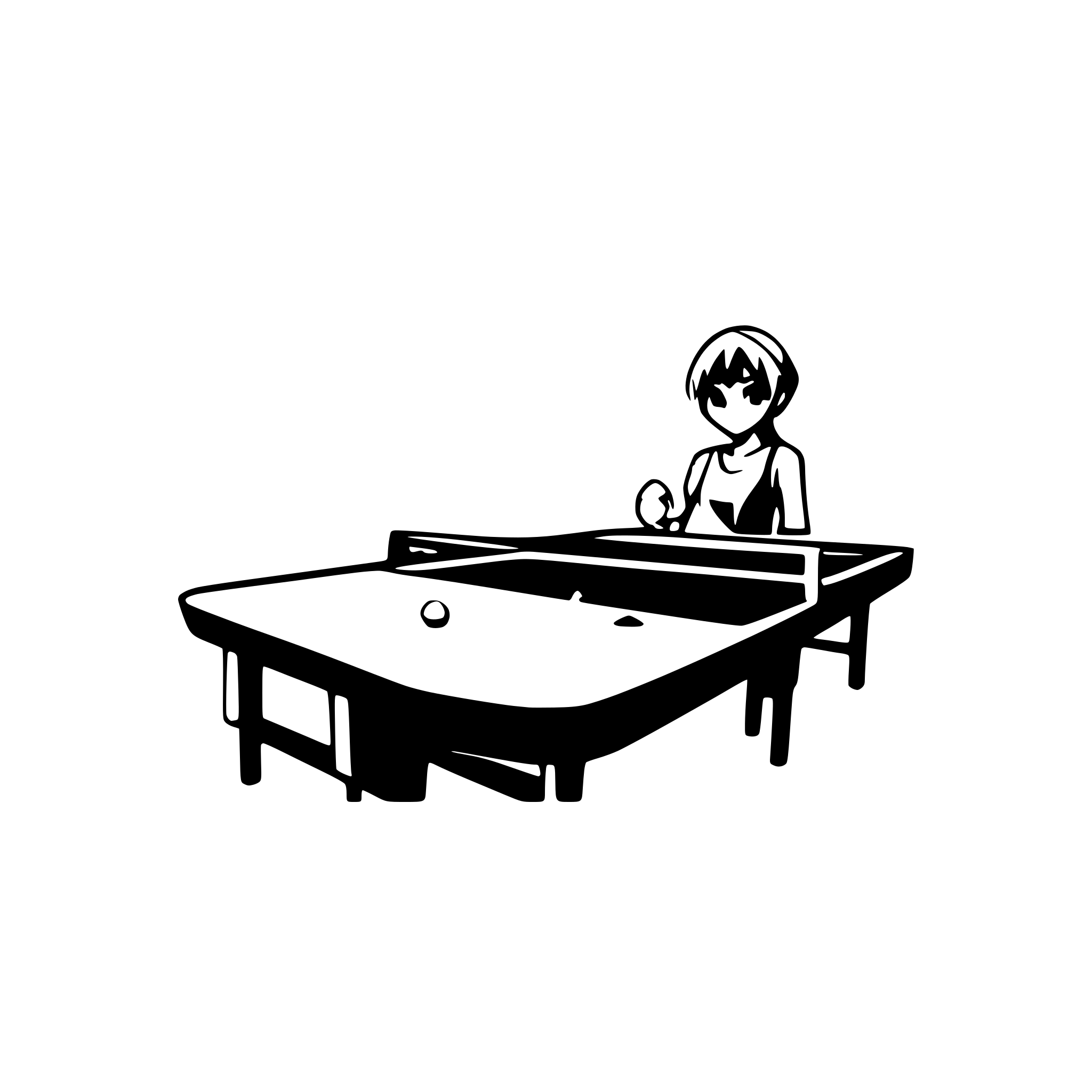 AI-generated SVG of a table tennis mobile app background