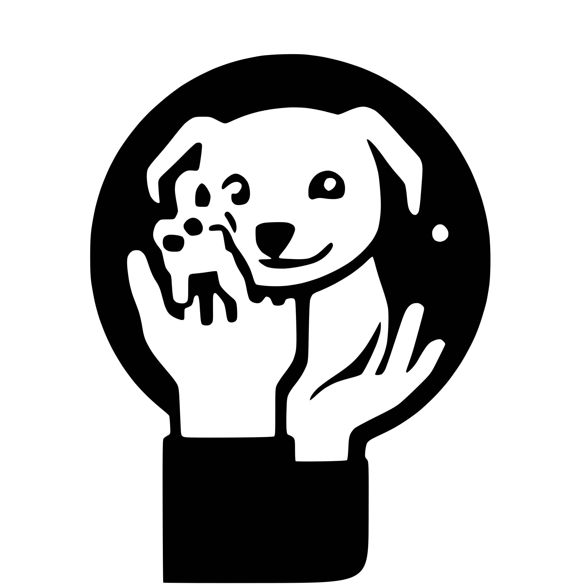 AI-generated SVG of a Dog and human holding hand