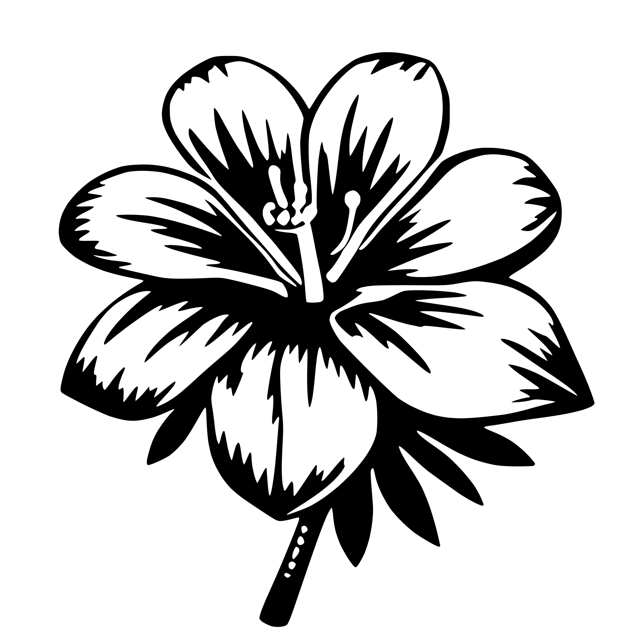 AI-generated SVG of 'tropical single flower head'