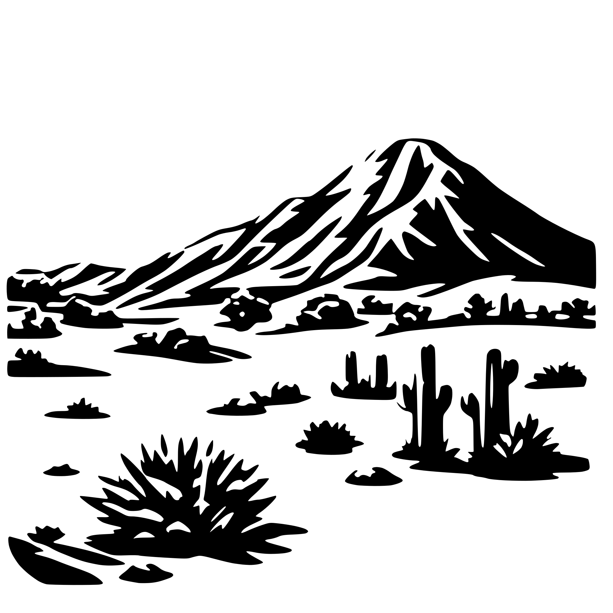 AI-generated SVG of 'Desert mountain'