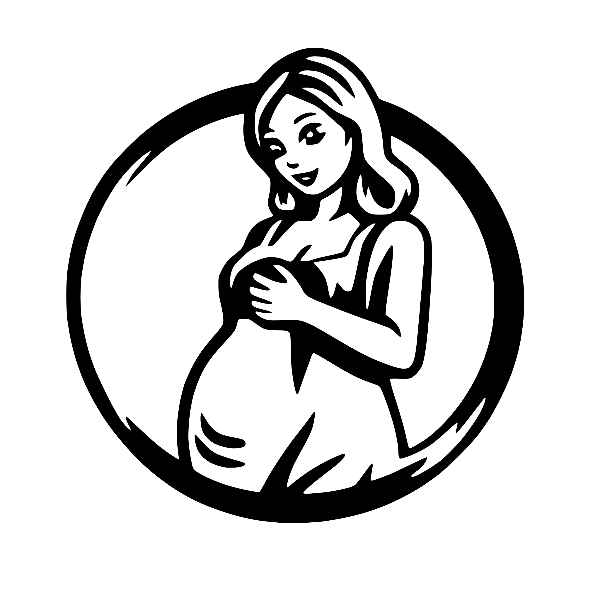 AI-generated SVG of 'pregnant woman support'