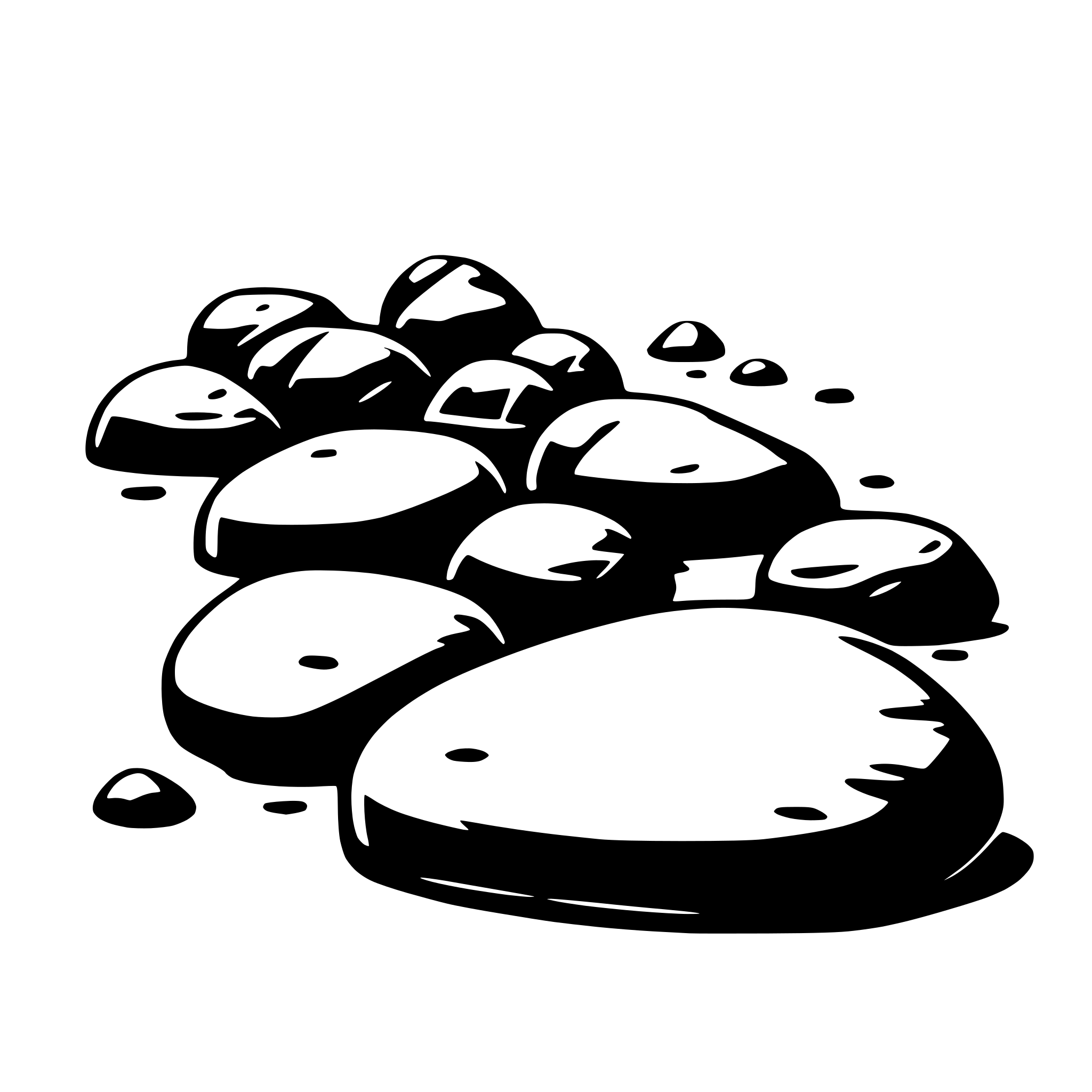 AI-generated SVG of a river stones