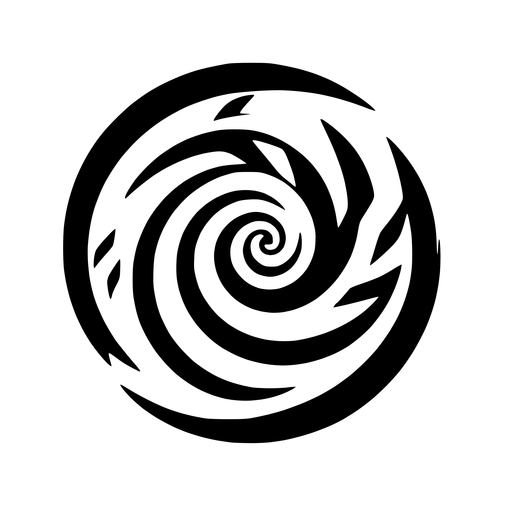 AI-generated SVG of a geometric spiral with three turns