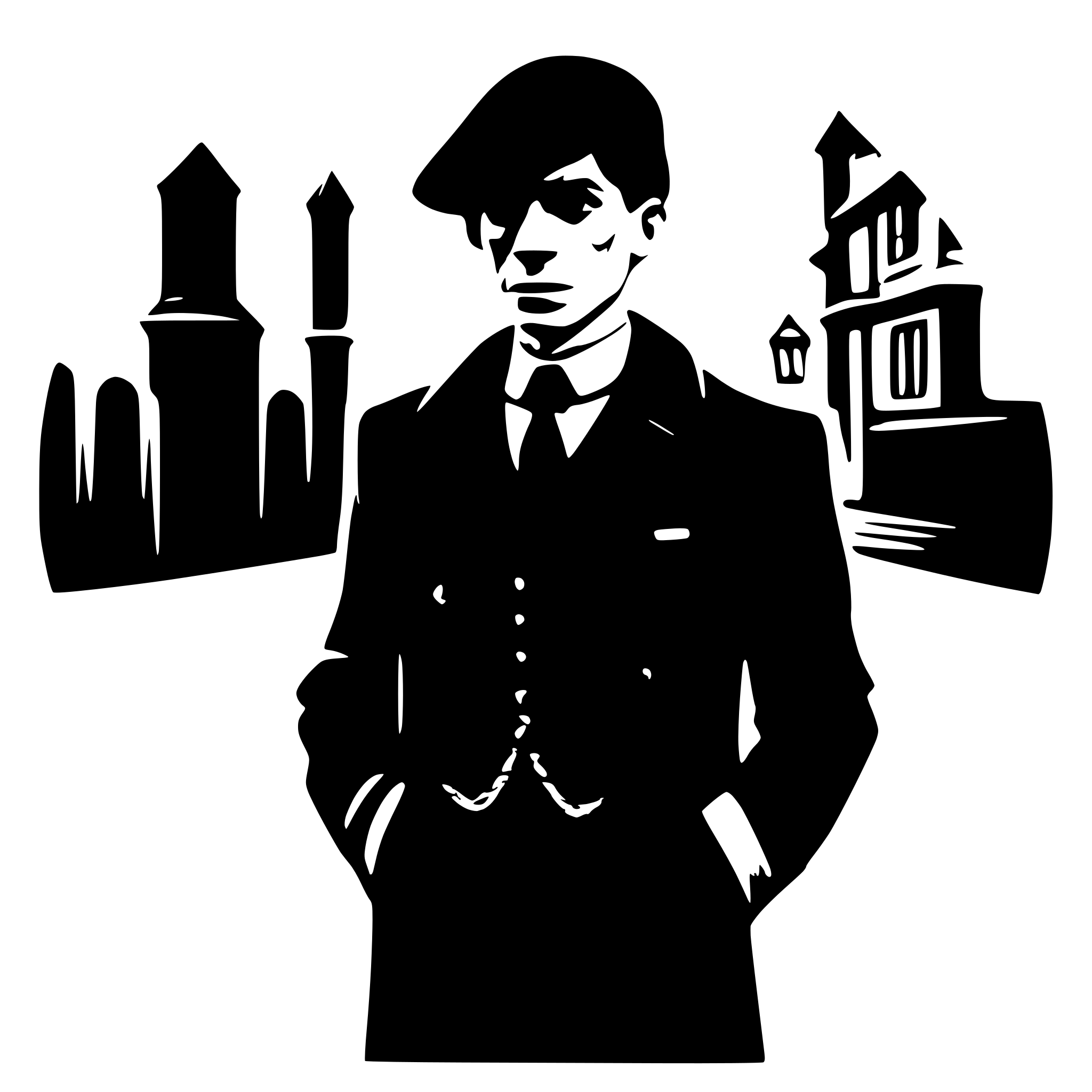 AI-generated SVG of a peaky blinders