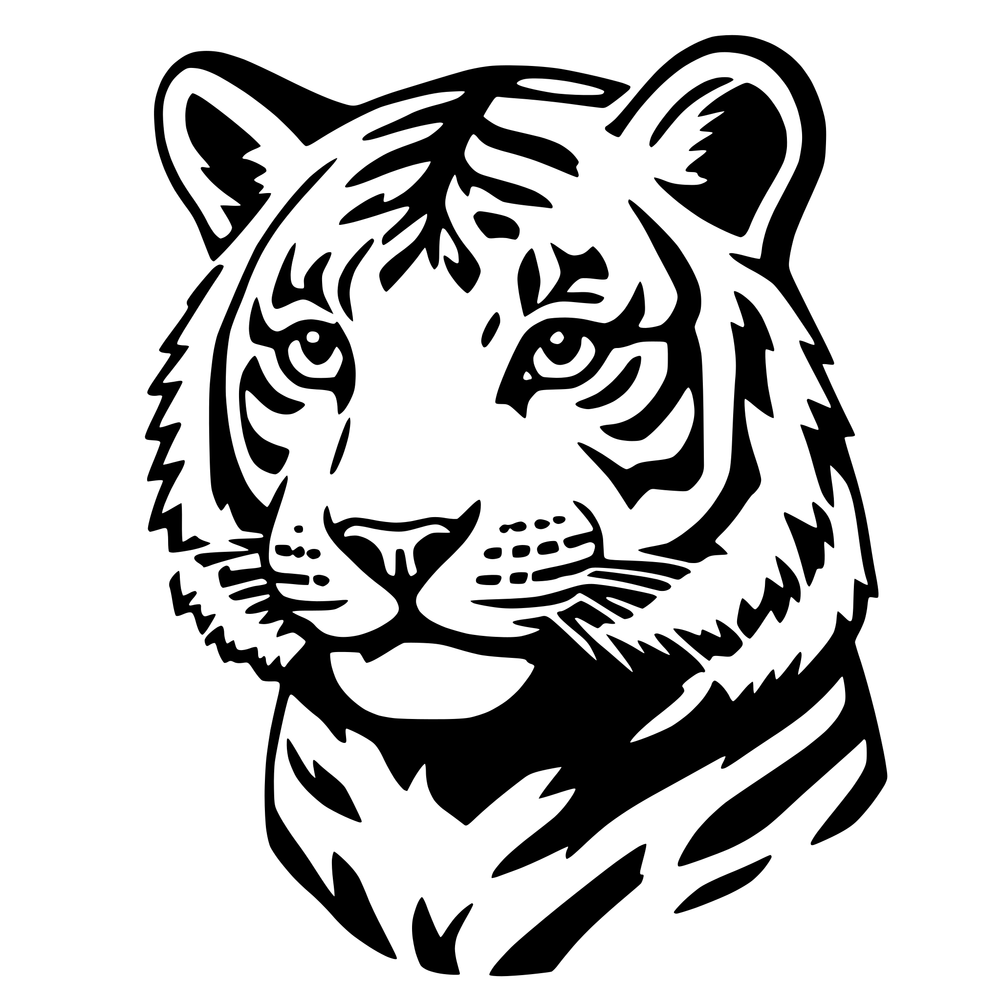 AI-generated SVG of 'tiger'