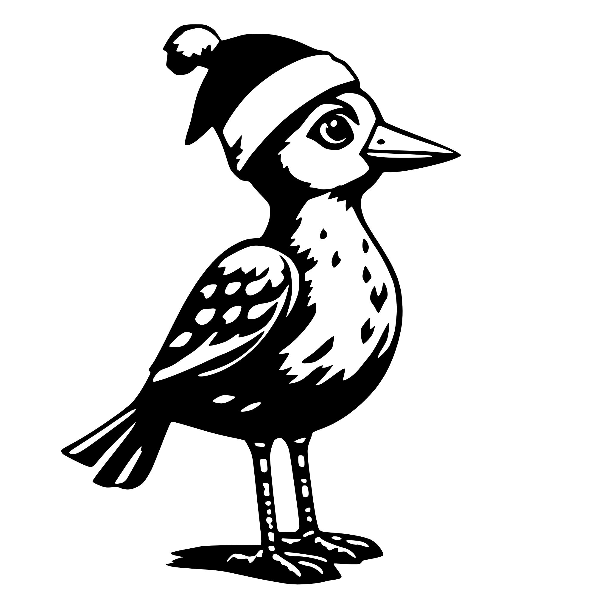 AI-generated SVG of a Pippi is the Christmas Bird