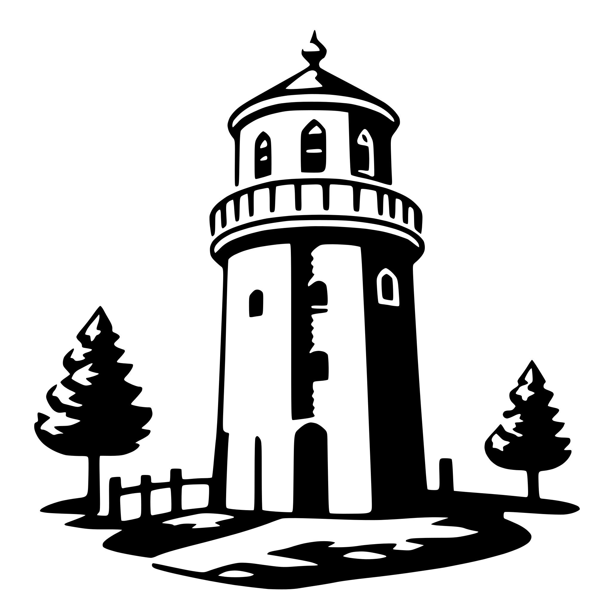 AI-generated SVG of a tower