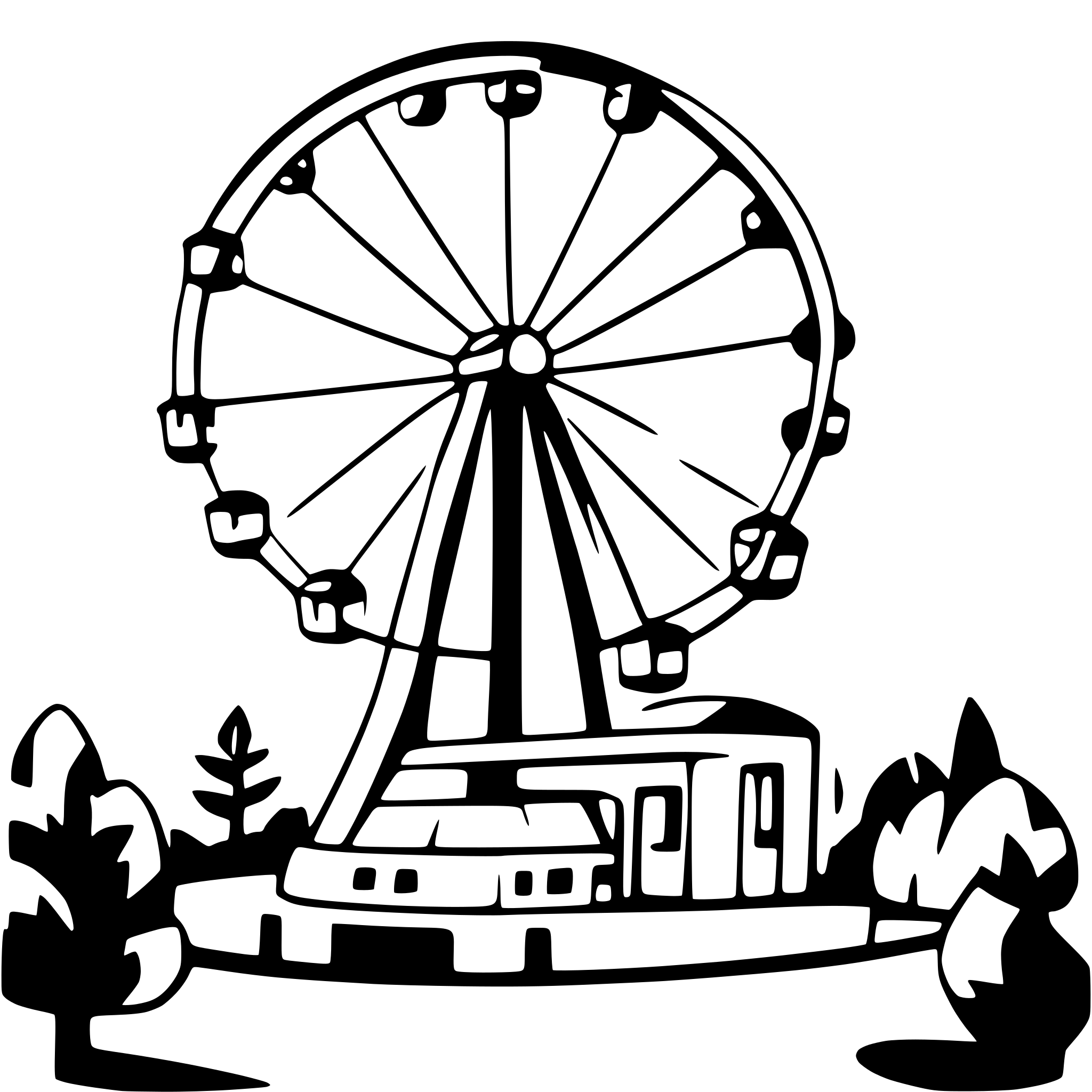 AI-generated SVG of 'ferris wheel'