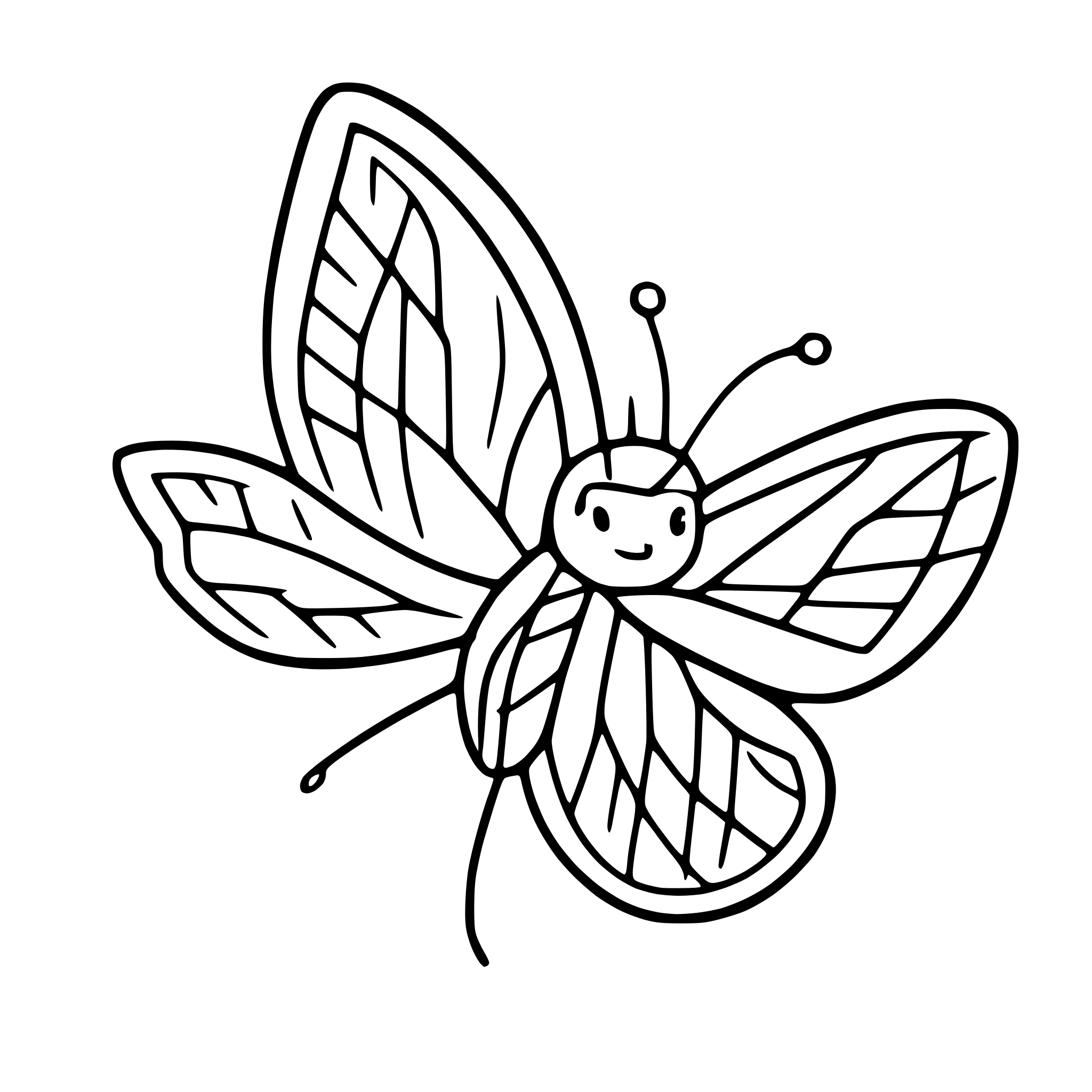 AI-generated SVG of 'butterfly with ornate wings'