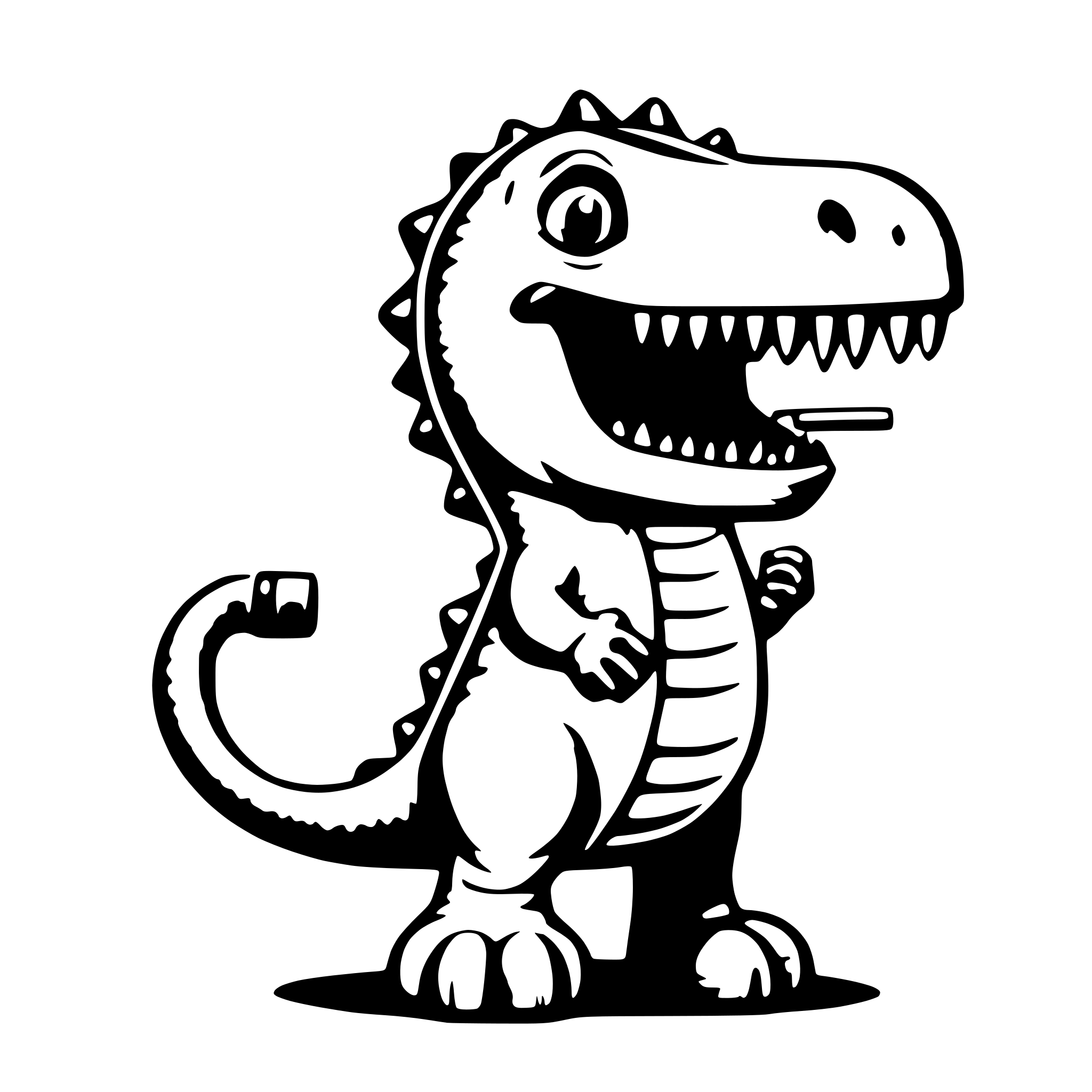 AI-generated SVG of 'dinosaur holding a megaphone'