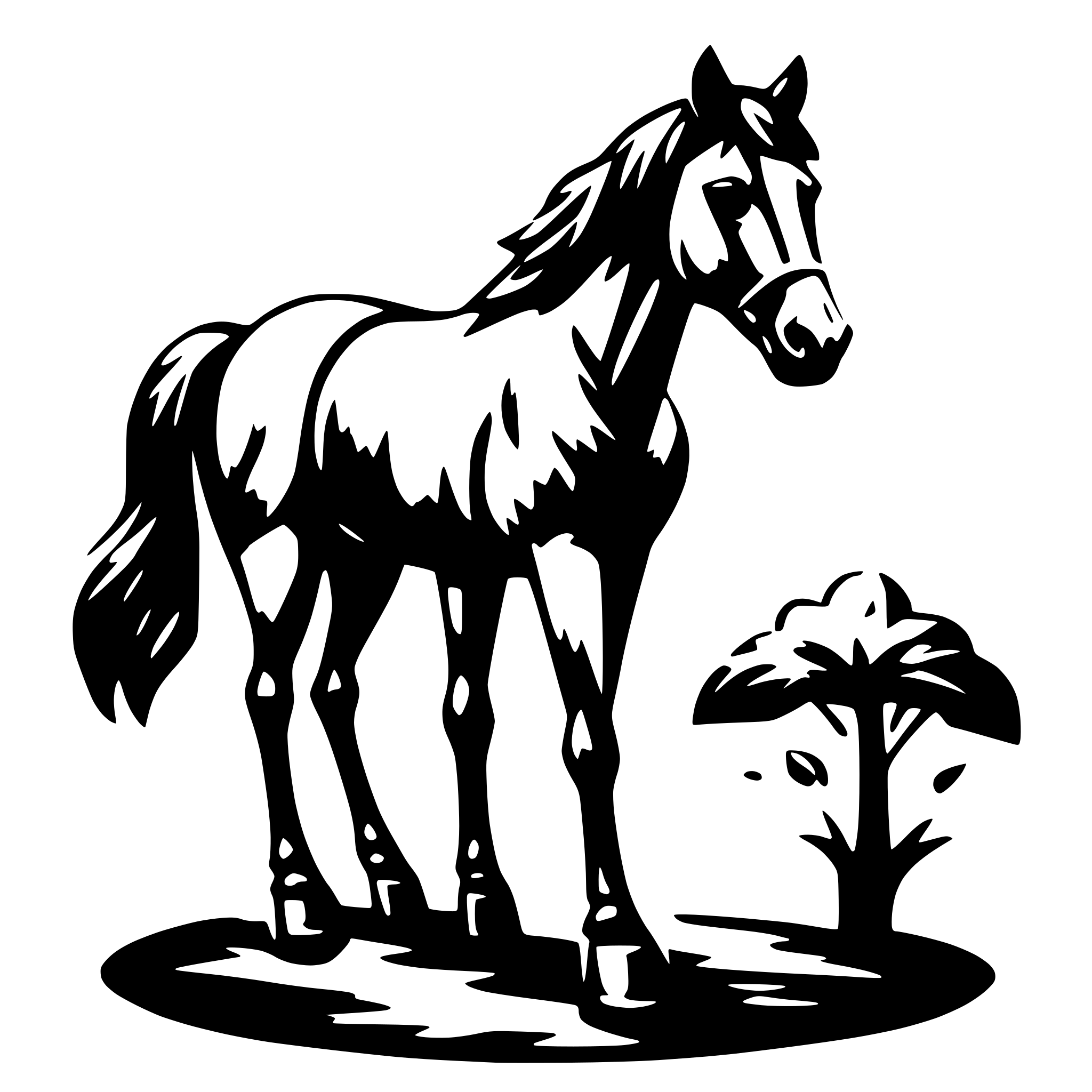 AI-generated SVG of a horse