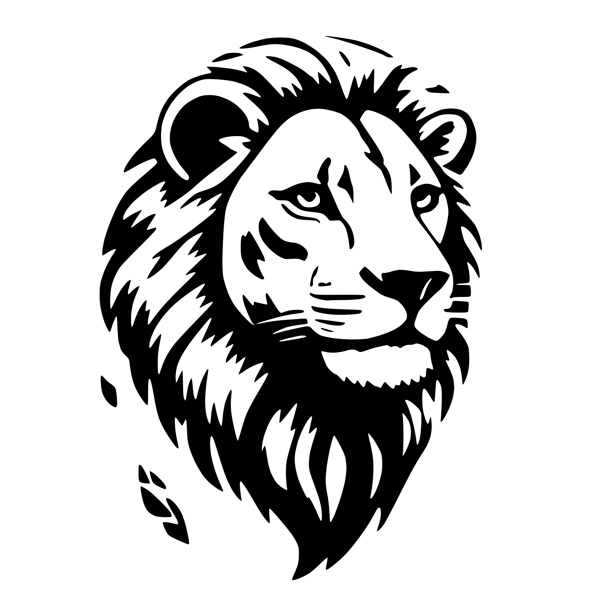 AI-generated SVG of a lion