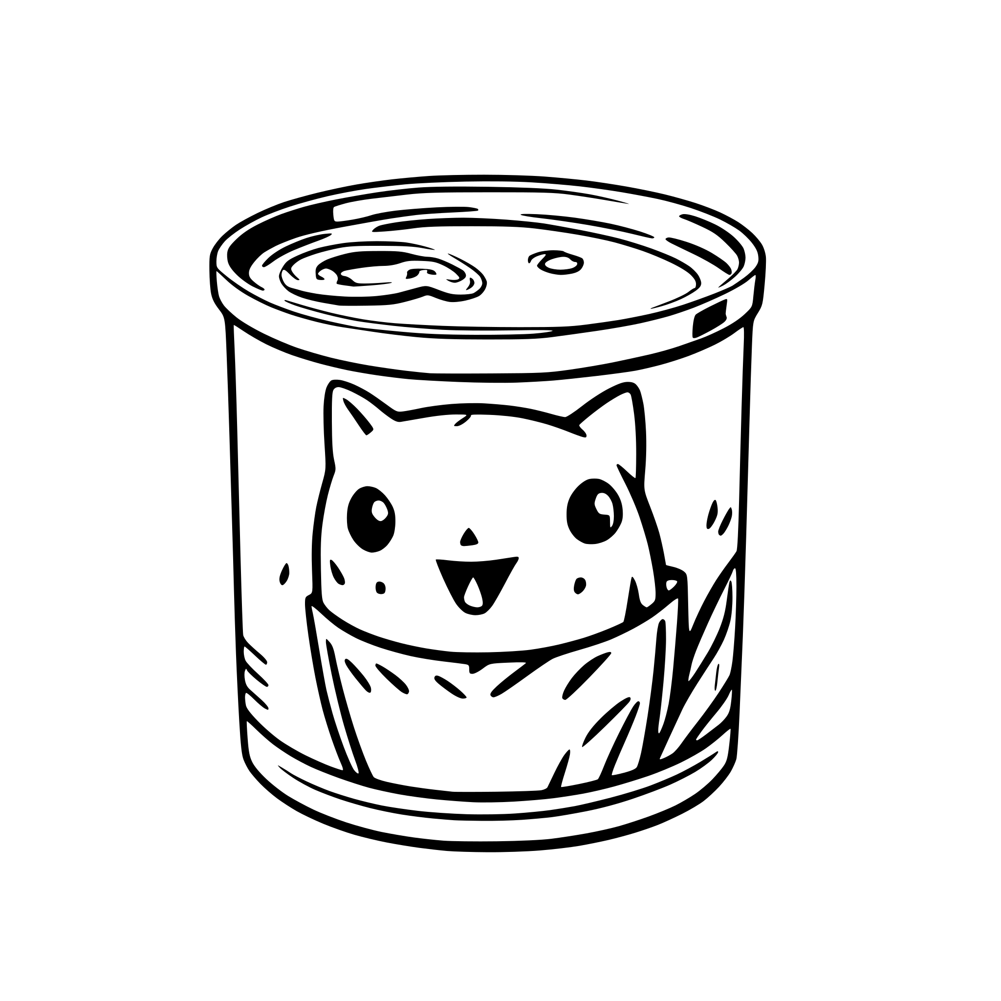 AI-generated SVG of a a kawaii tuna can