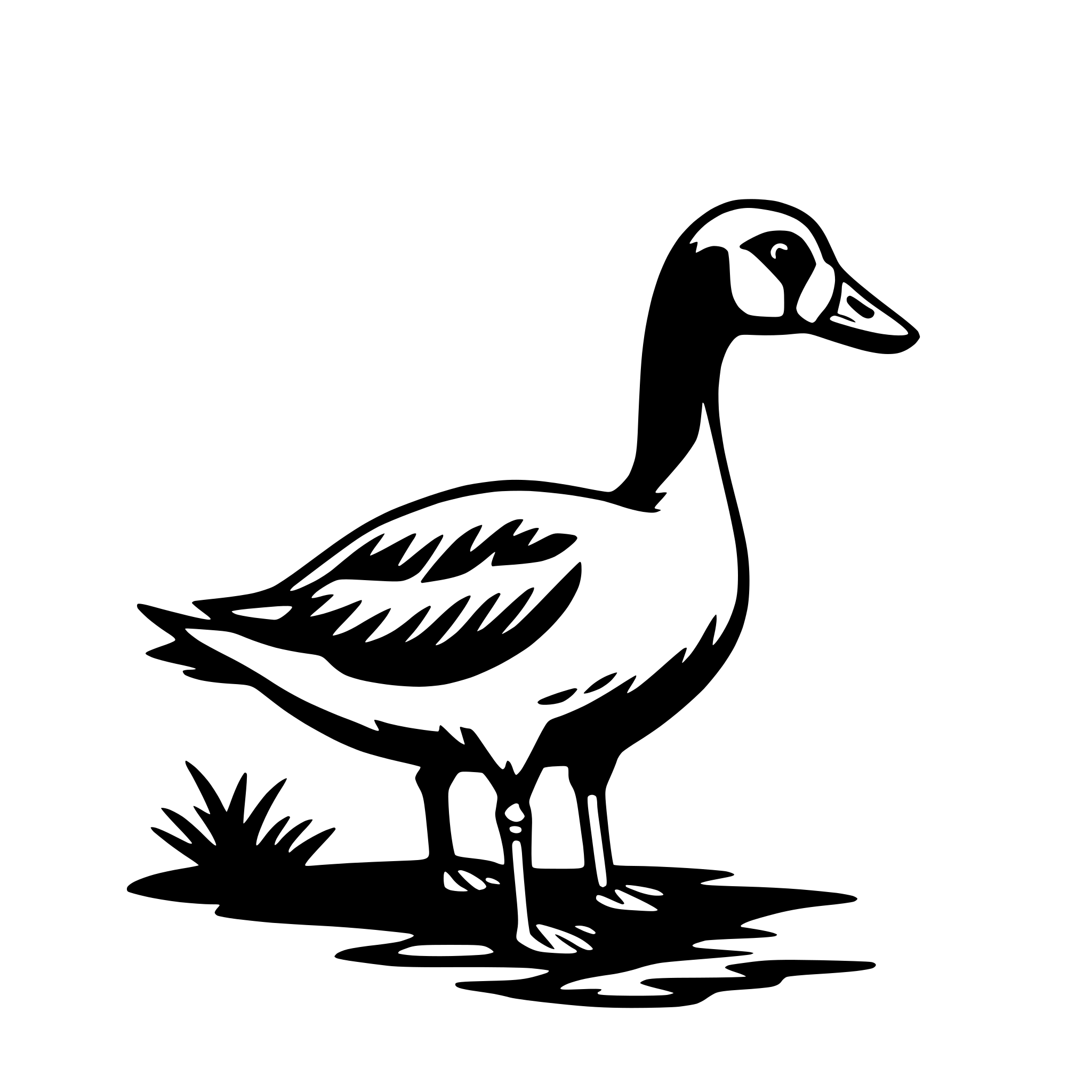 AI-generated SVG of a goose
