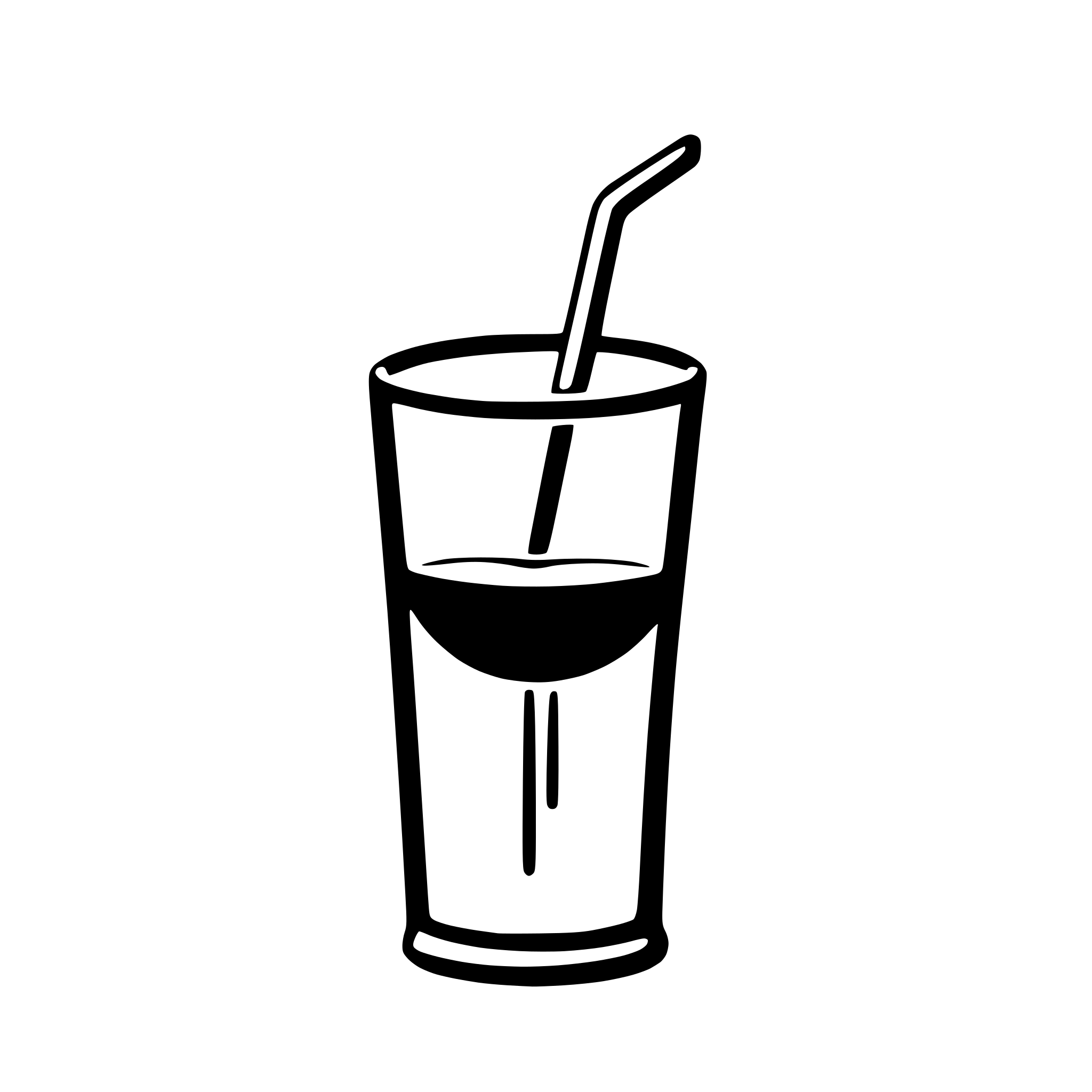 AI-generated SVG of a a glass of water with a straw