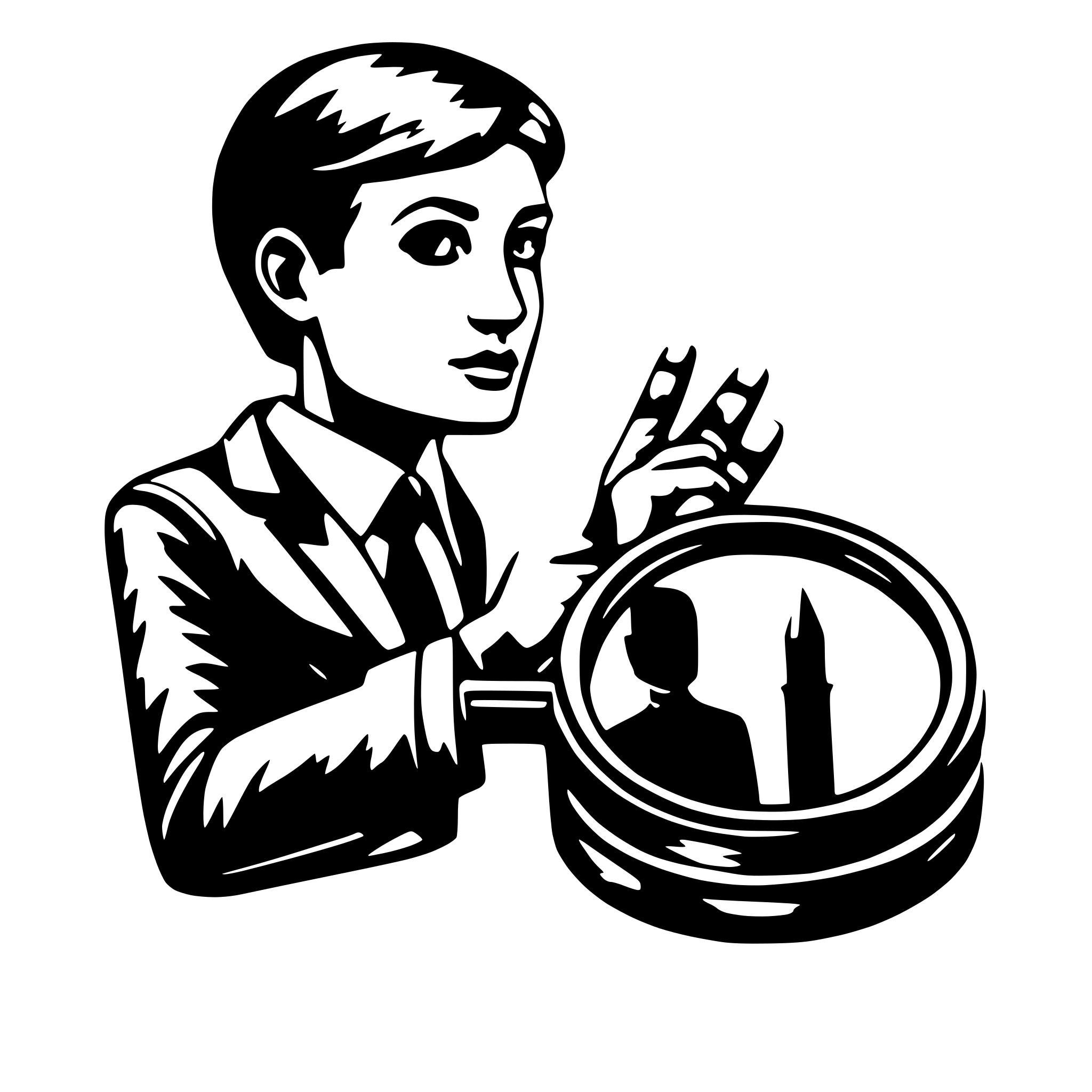 AI-generated SVG of a consulting team seaching magnified glass