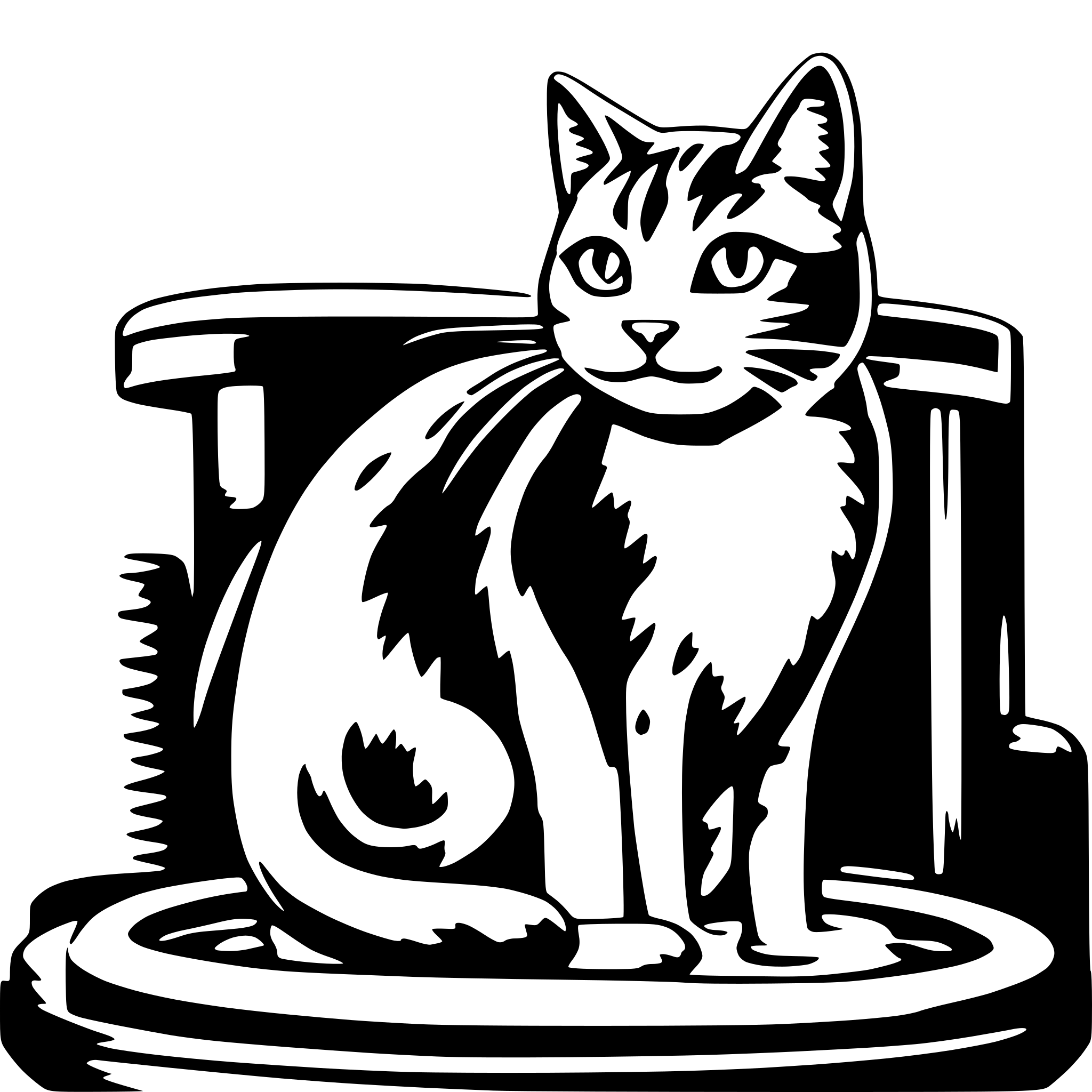 AI-generated SVG of a rinsing cat