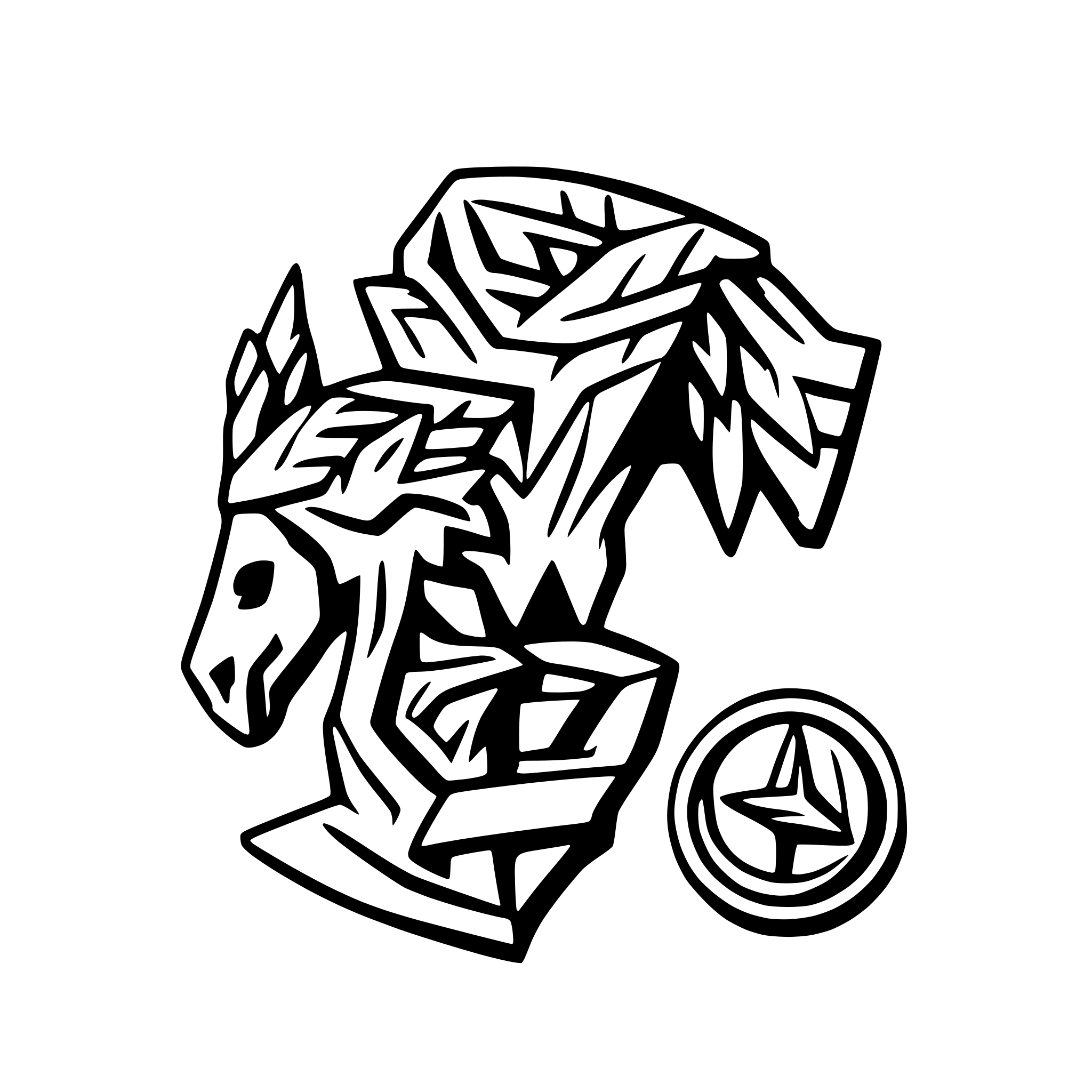 AI-generated SVG of a Evil War Mechanical Pegasus