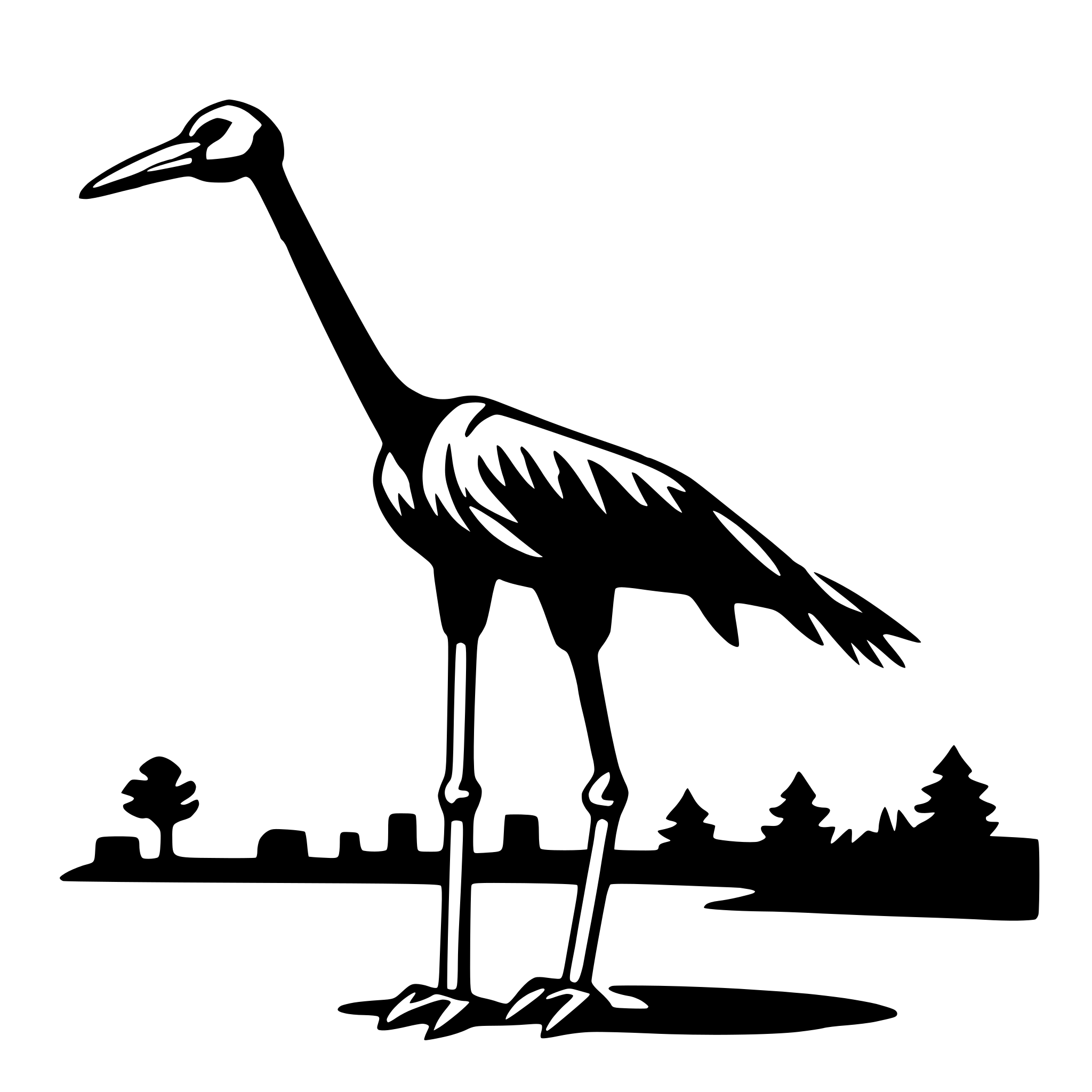 AI-generated SVG of 'crane'