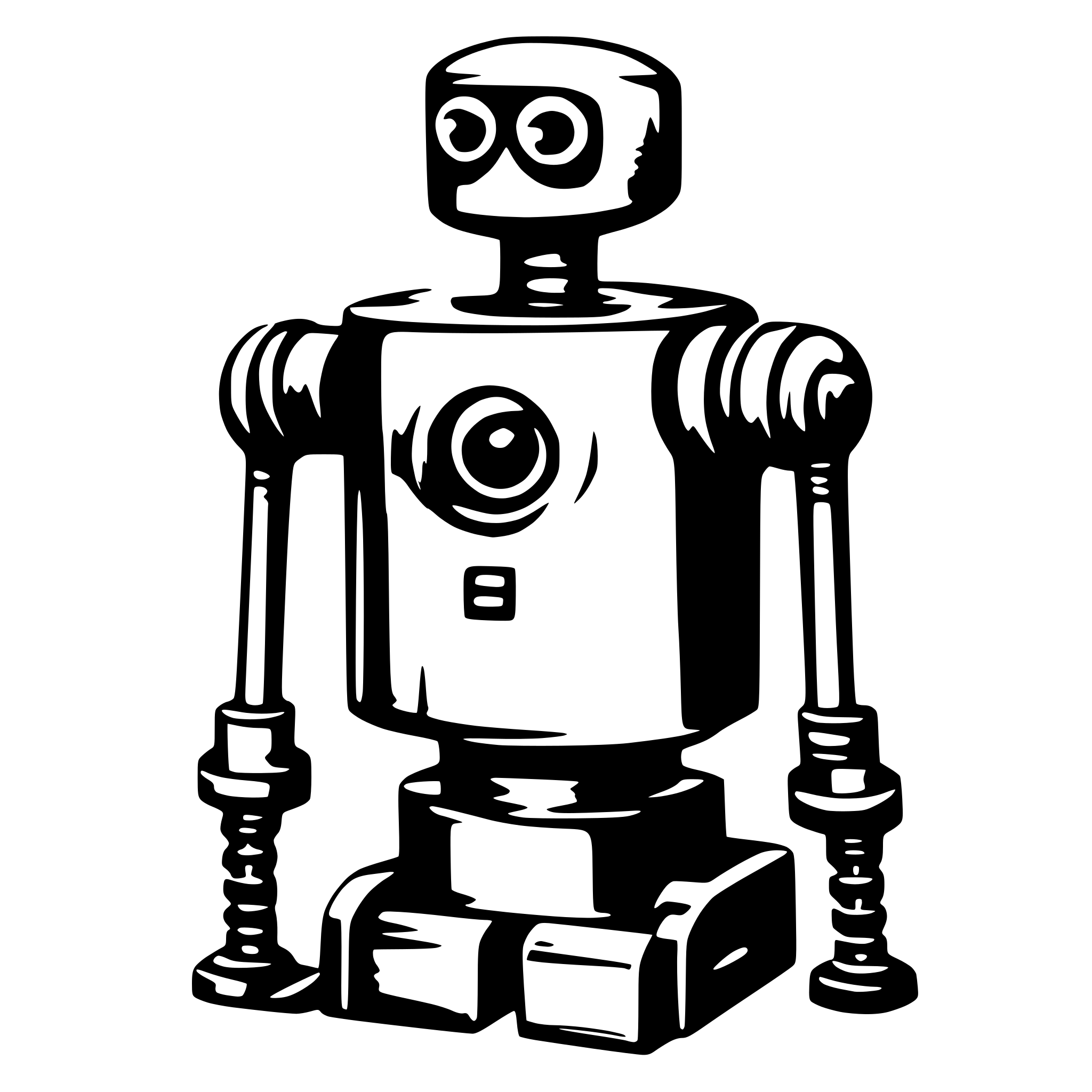 AI-generated SVG of 'Obseractional robot'
