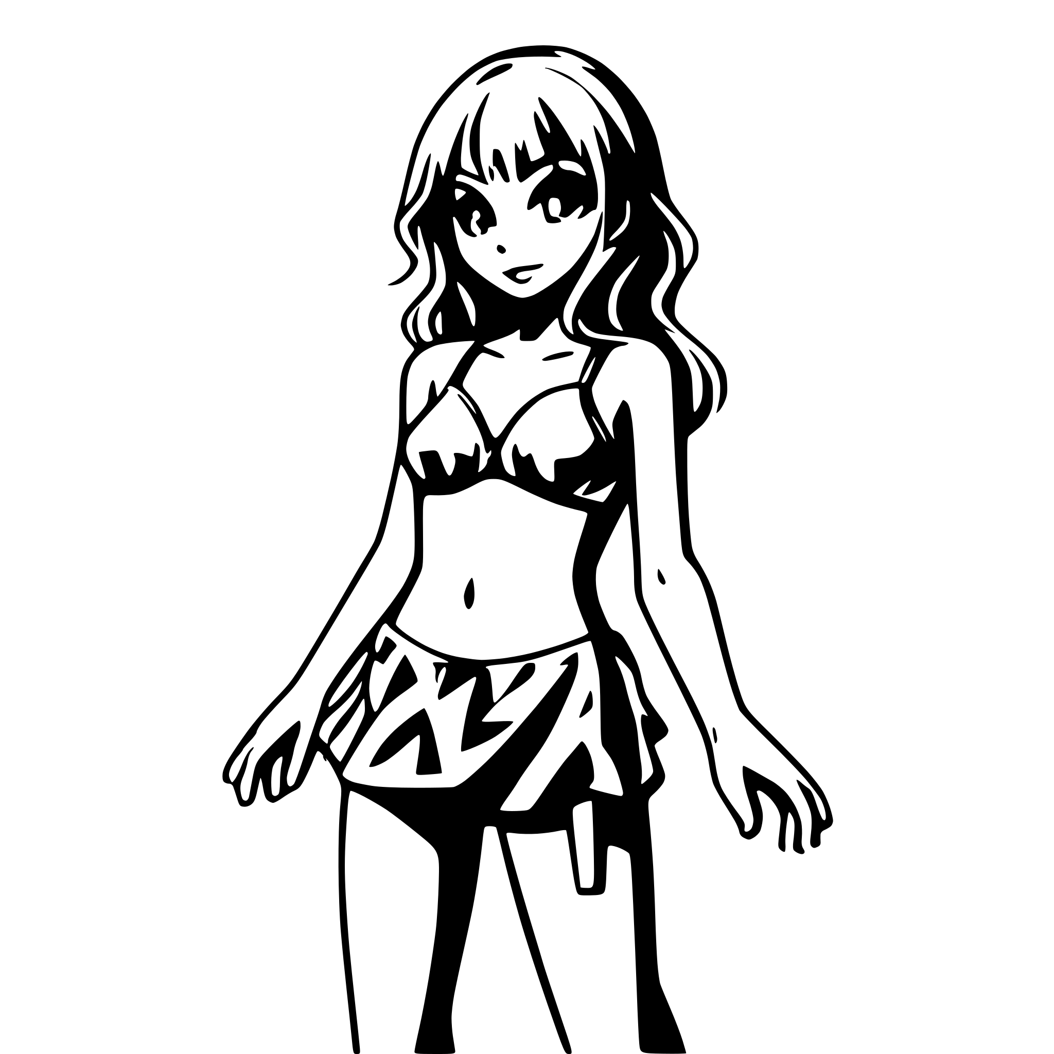 AI-generated SVG of 'anime girl bikini'