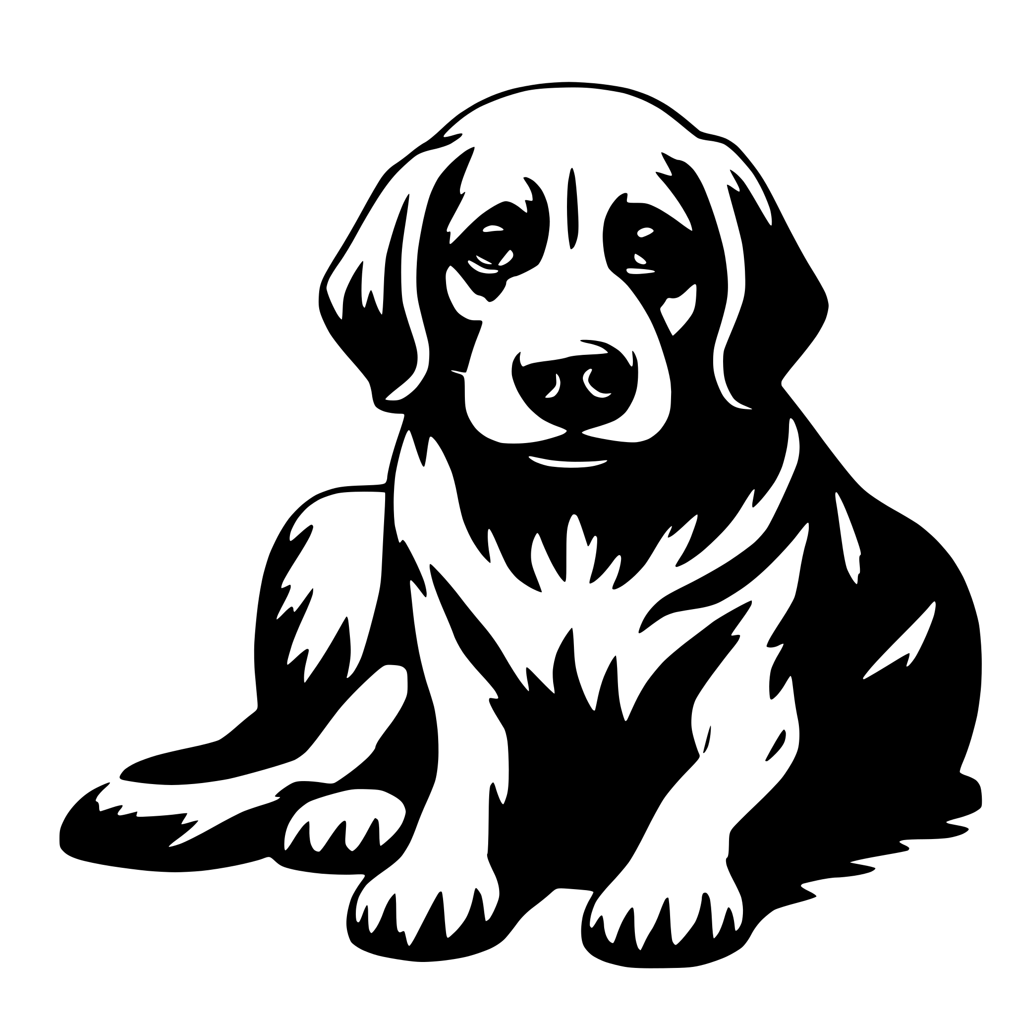 AI-generated SVG of 'Old dog'