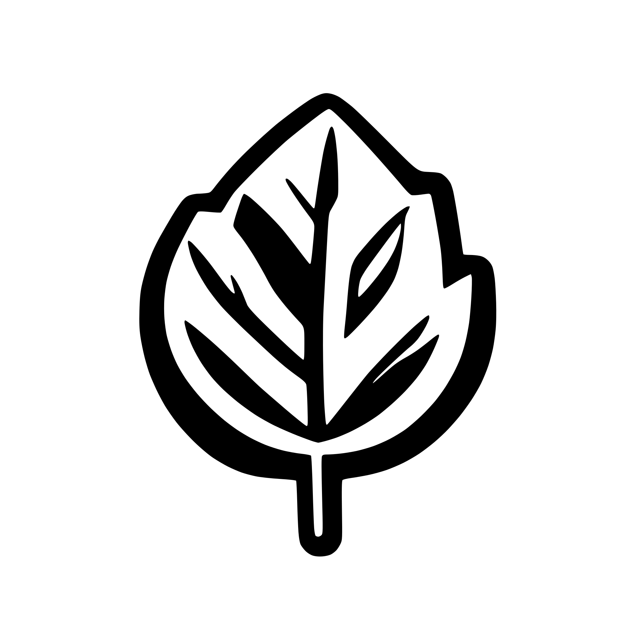AI-generated SVG of 'a falling leaf'