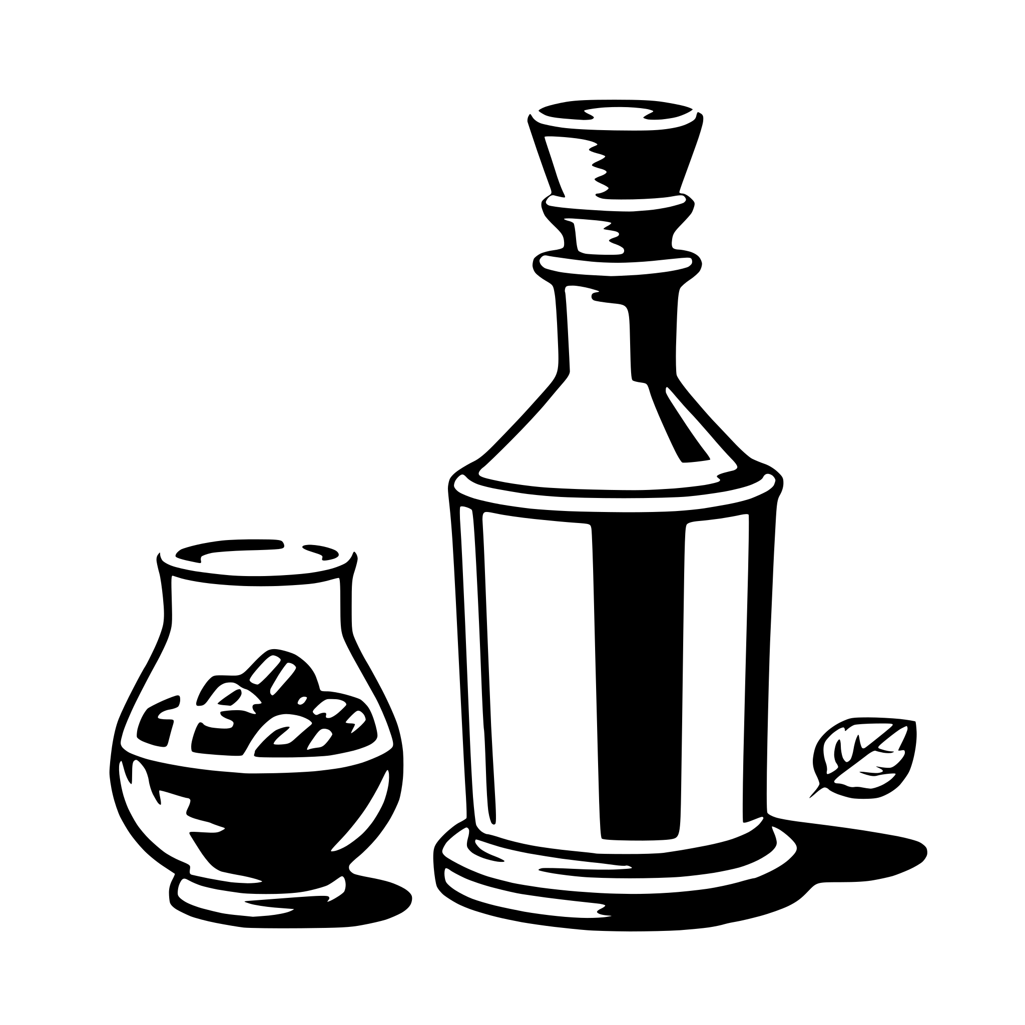 AI-generated SVG of a decanter