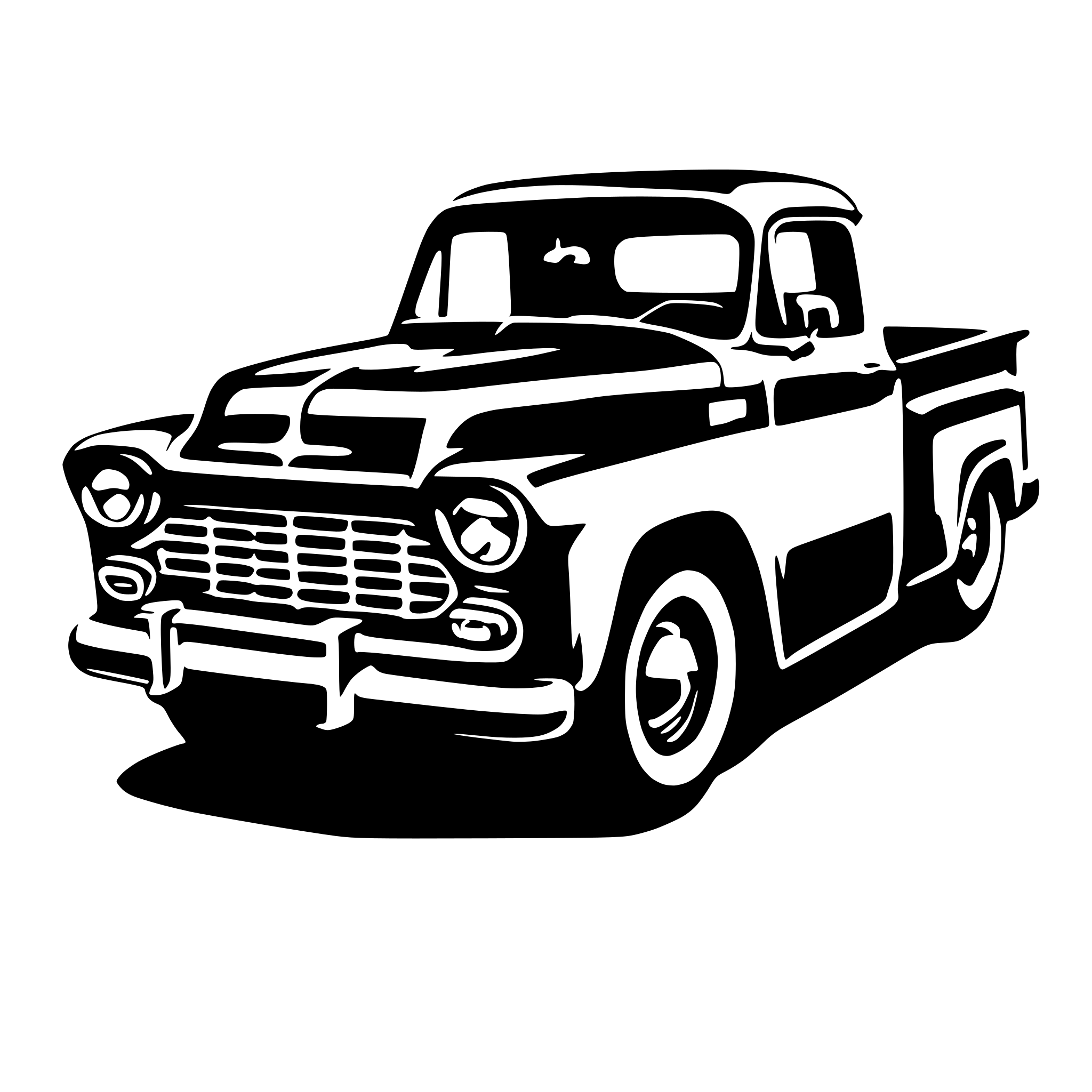 AI-generated SVG of a 1959 fleetside pickup