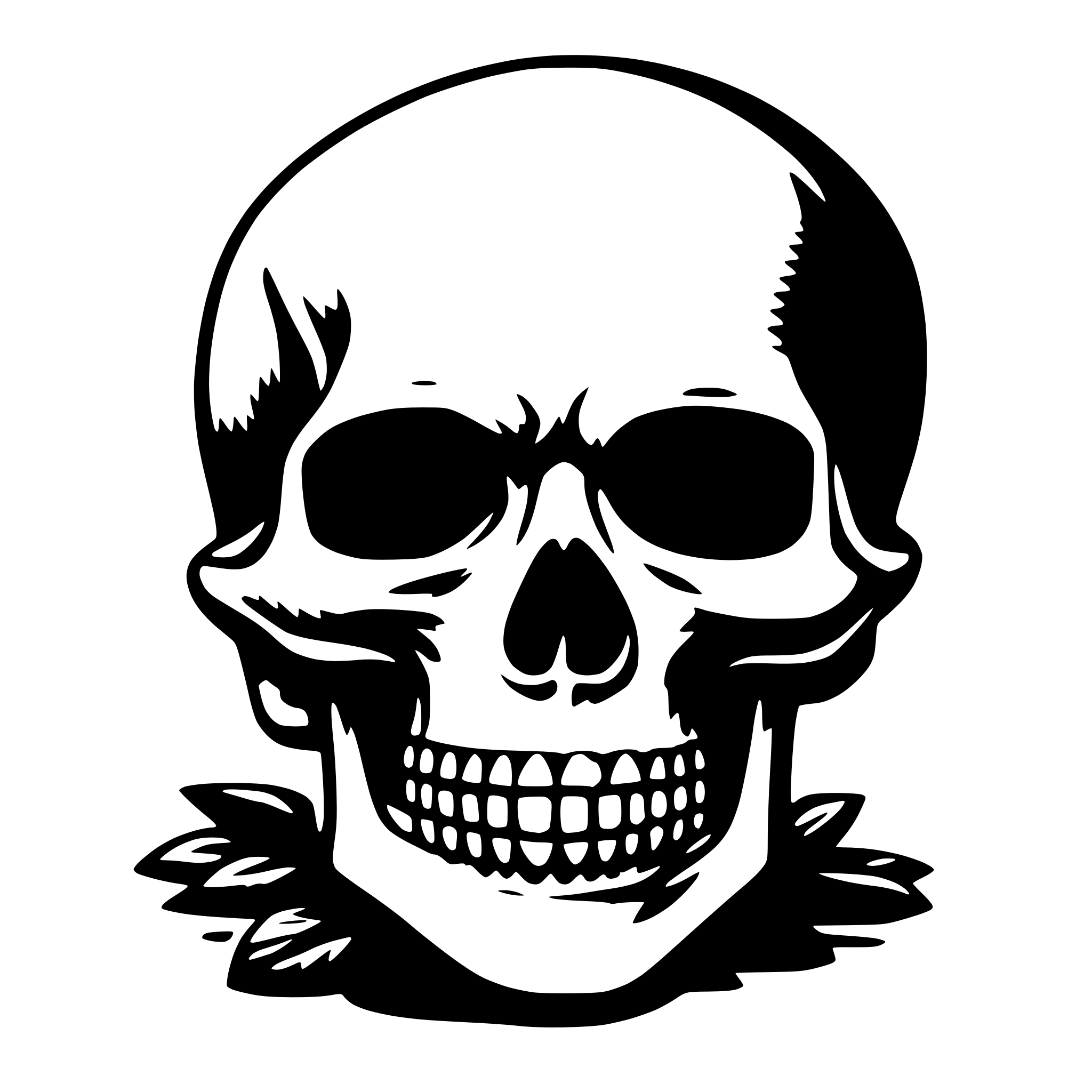AI-generated SVG of 'a skull'