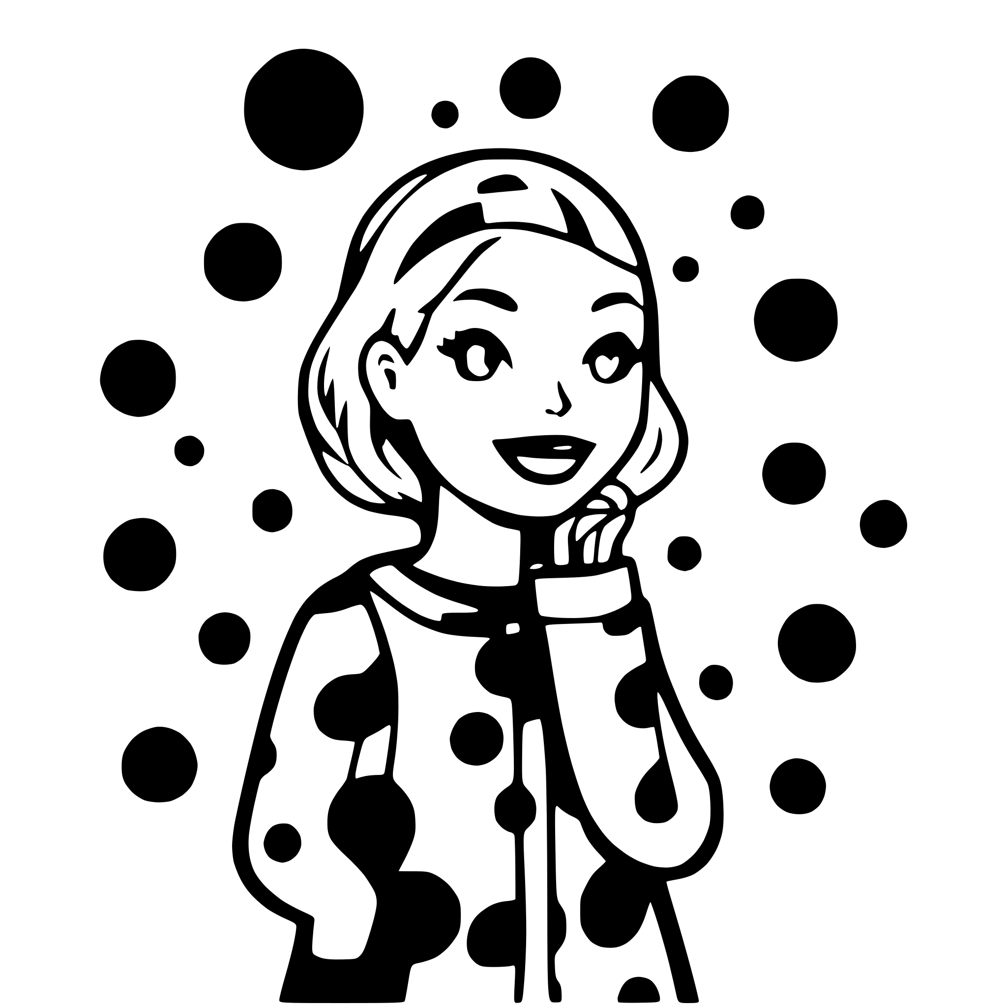 AI-generated SVG of a confetti nonoverlaping dots