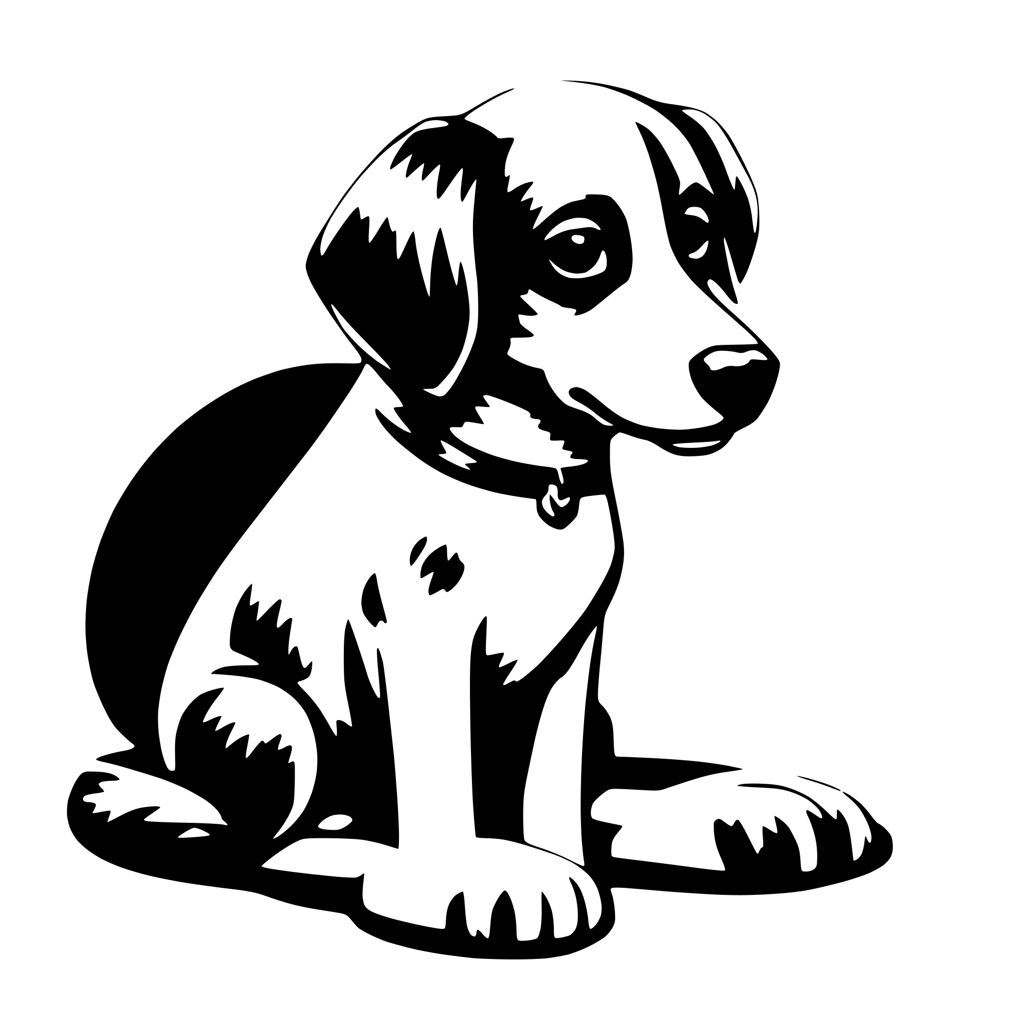 AI-generated SVG of a a cute dog