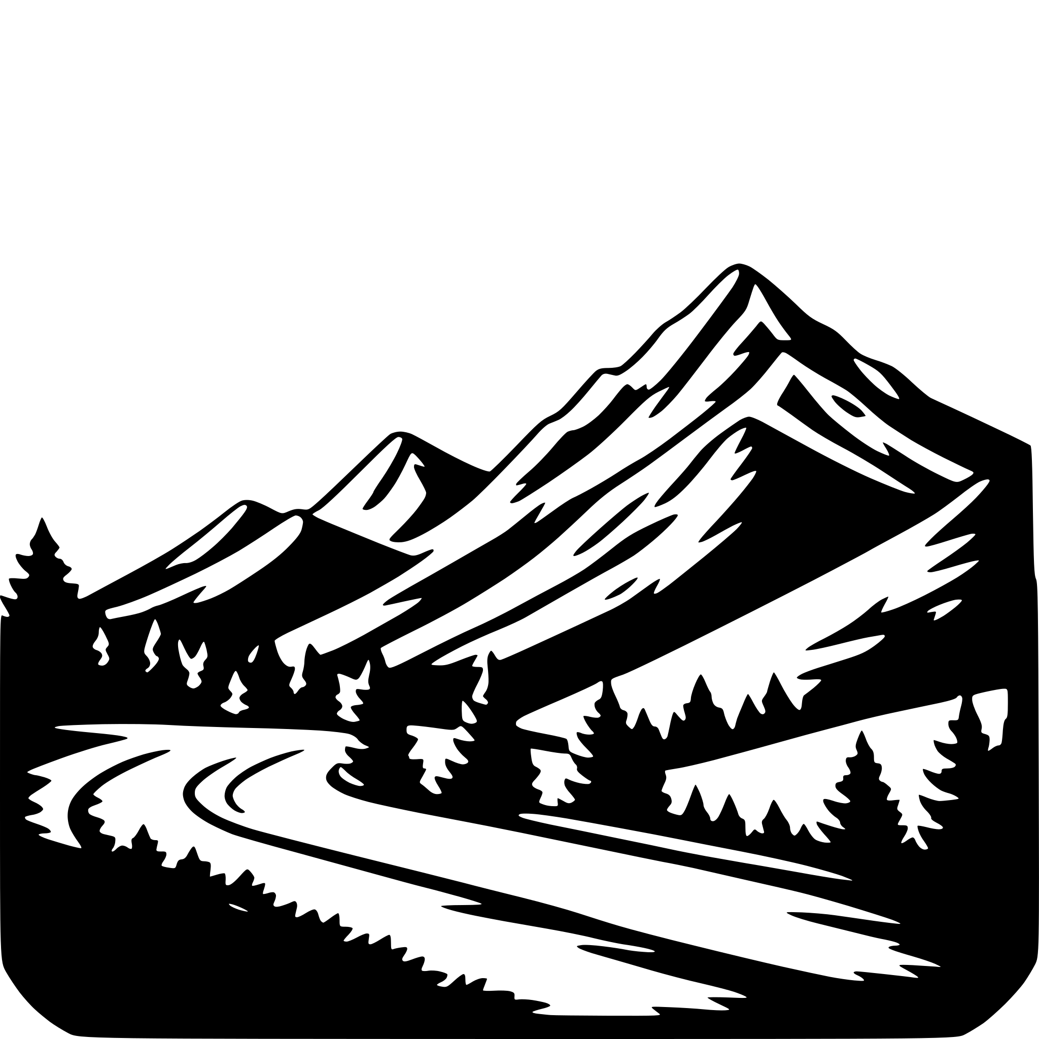 AI-generated SVG of 'mountain range'