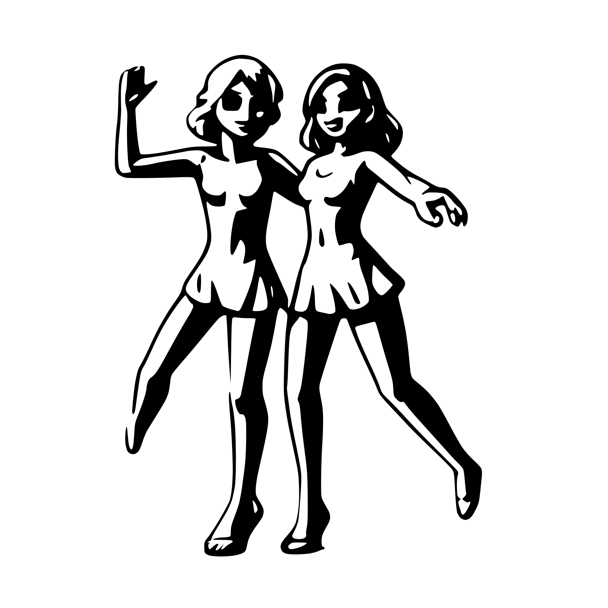 AI-generated SVG of 'a naked couple dancing with holding hand'