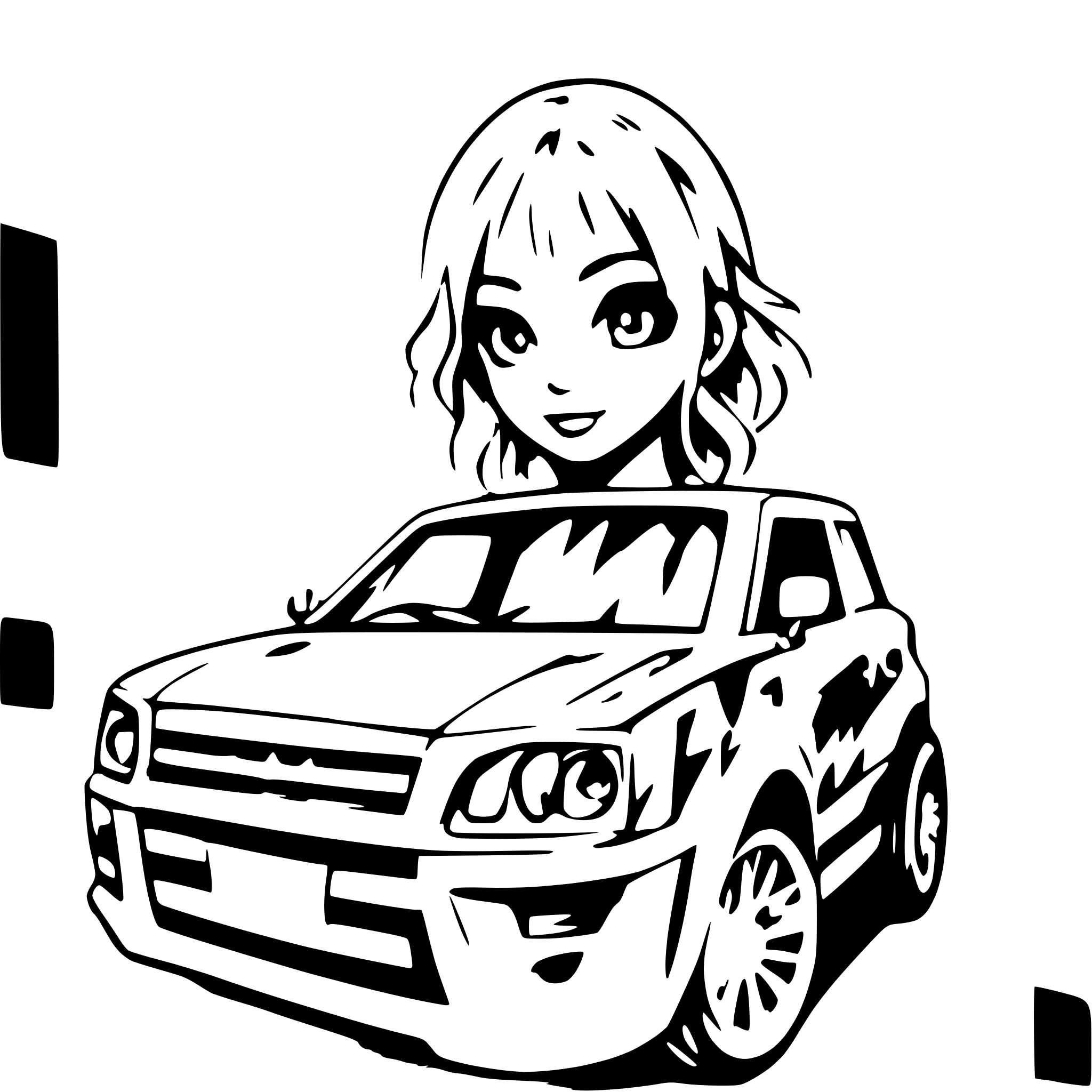 AI-generated SVG of a car