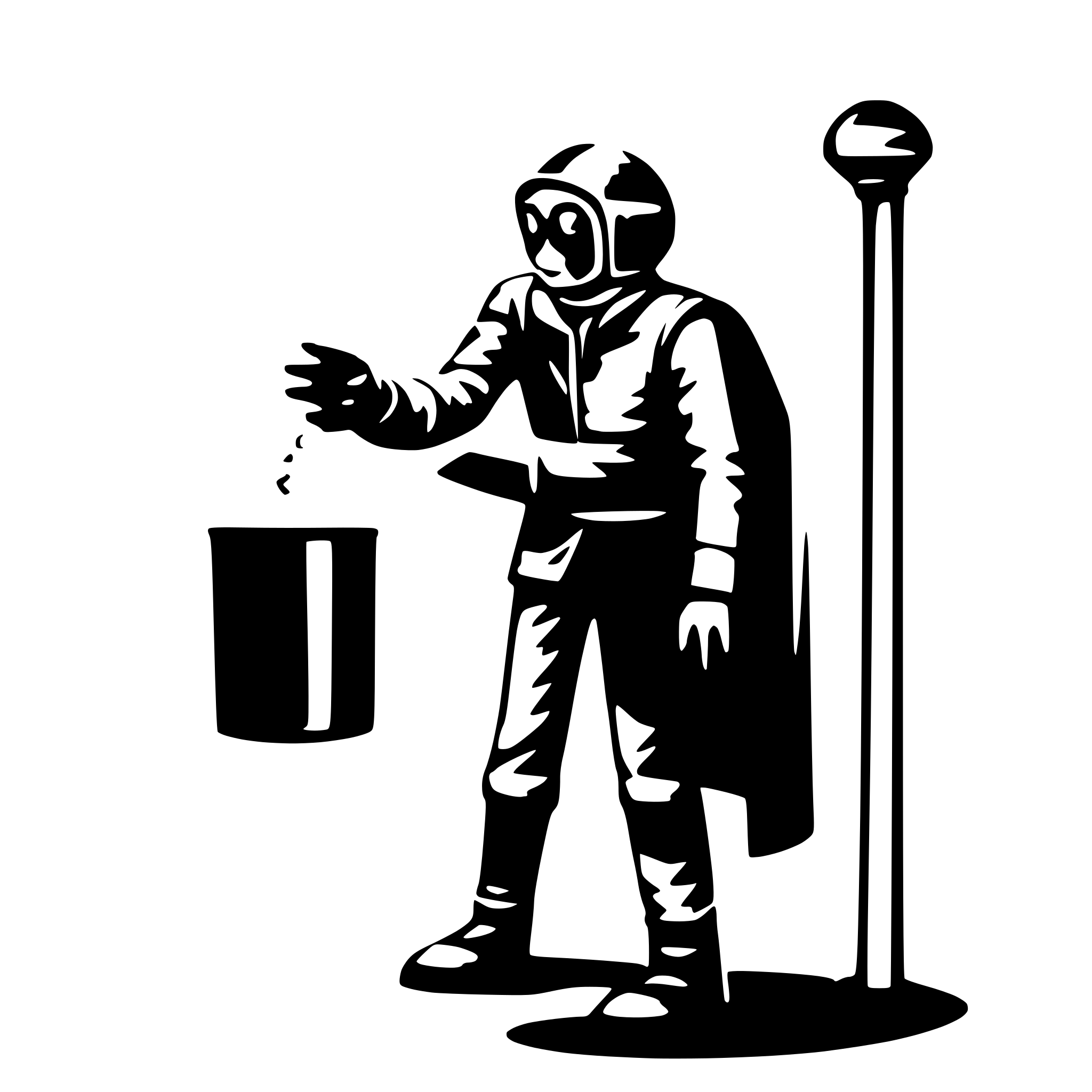 AI-generated SVG of 'a person fumigating'