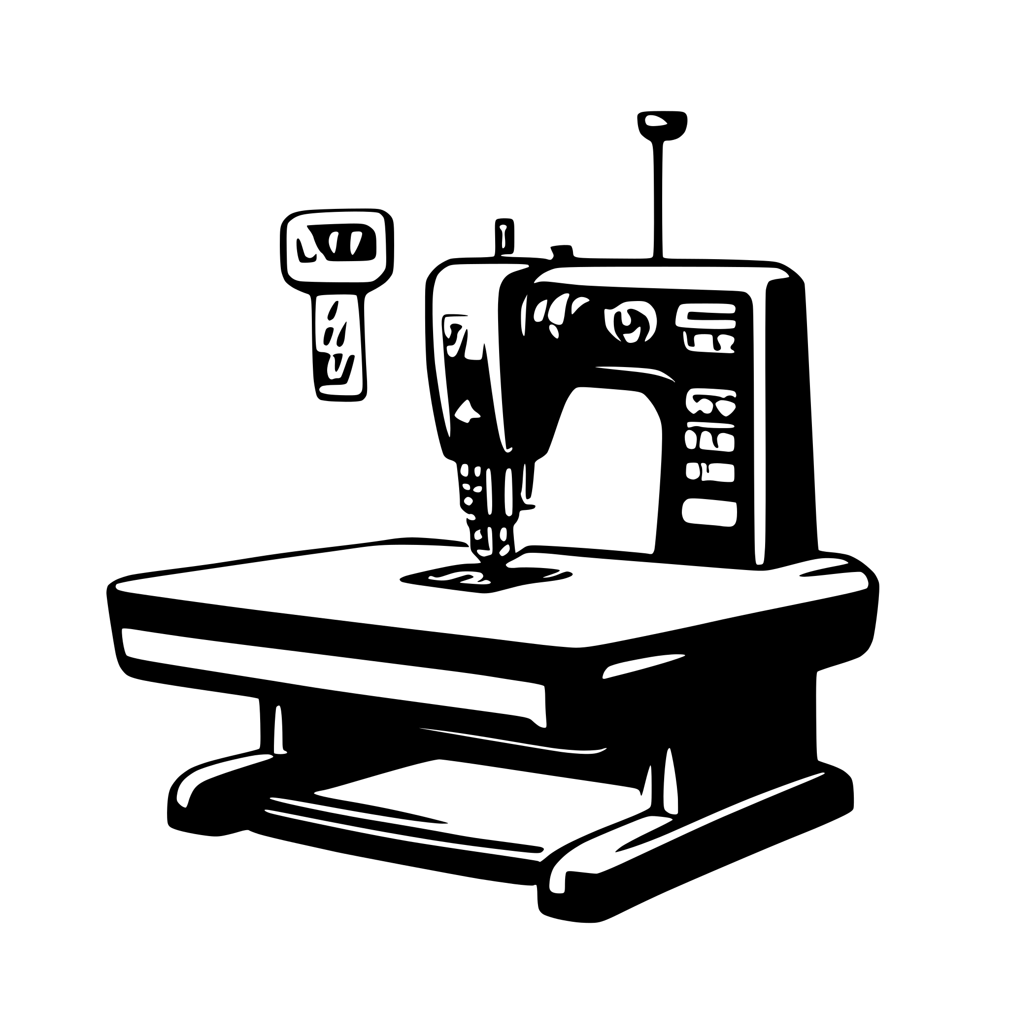 AI-generated SVG of a embroidery machine