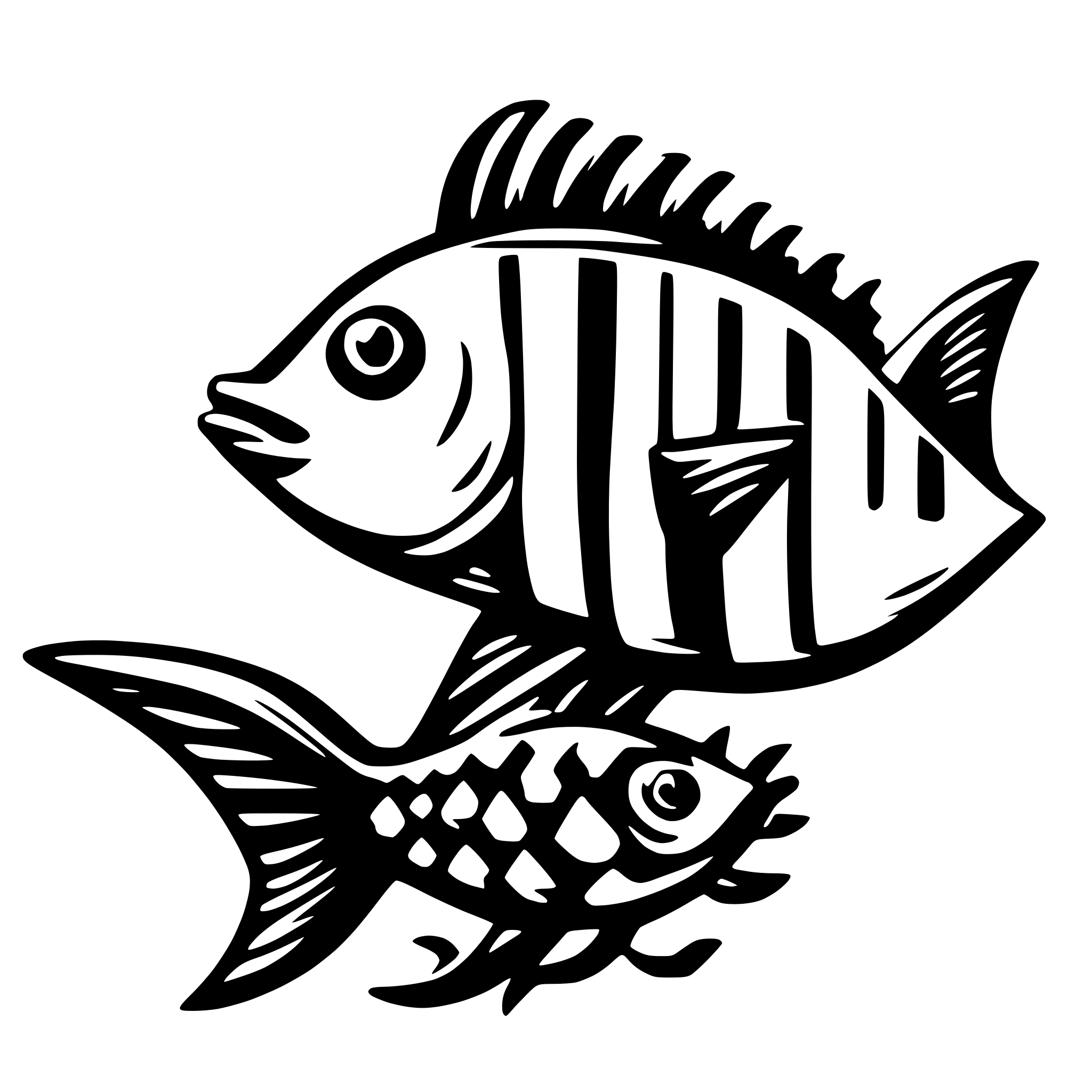 AI-generated SVG of a fish