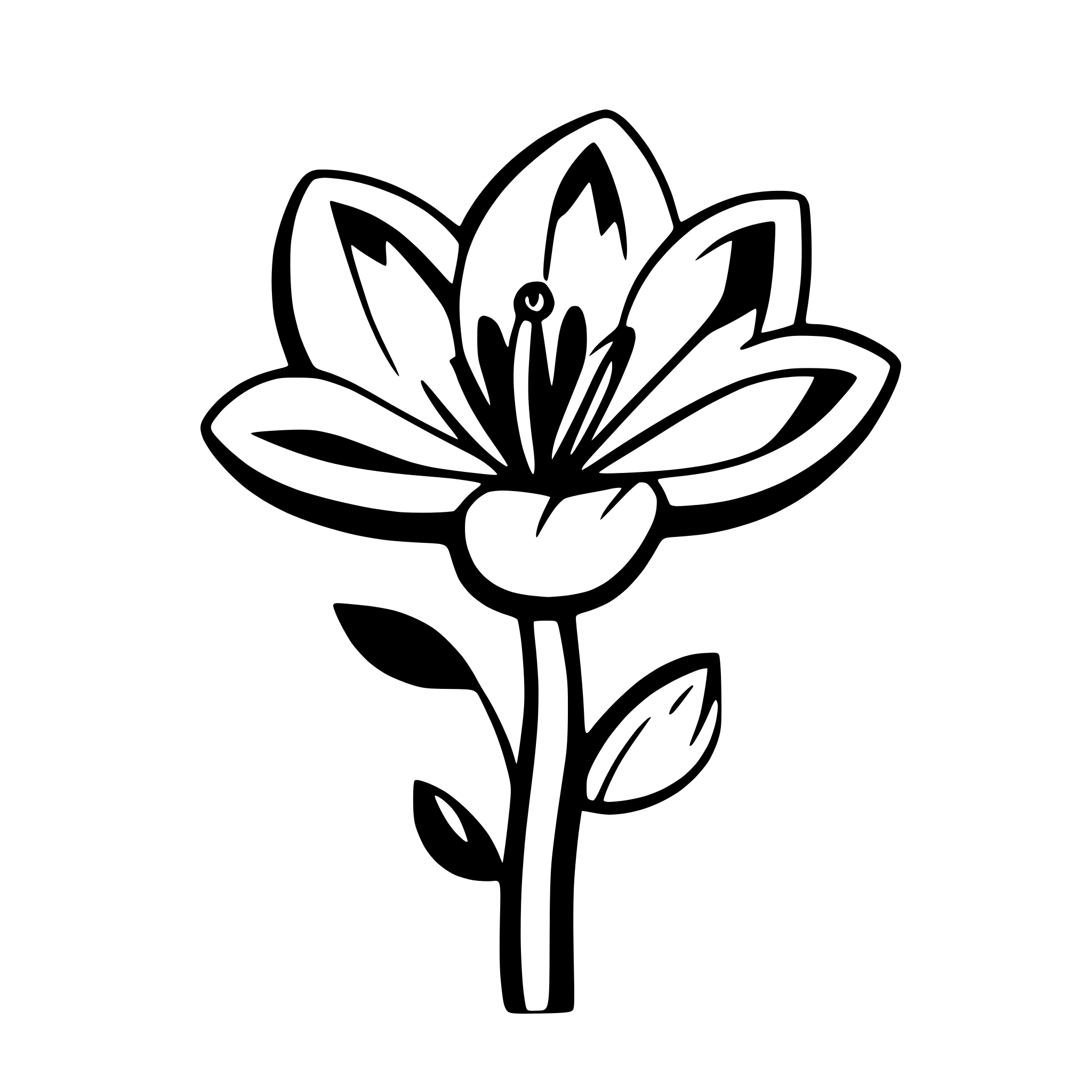 AI-generated SVG of 'lilly flower without leaves'