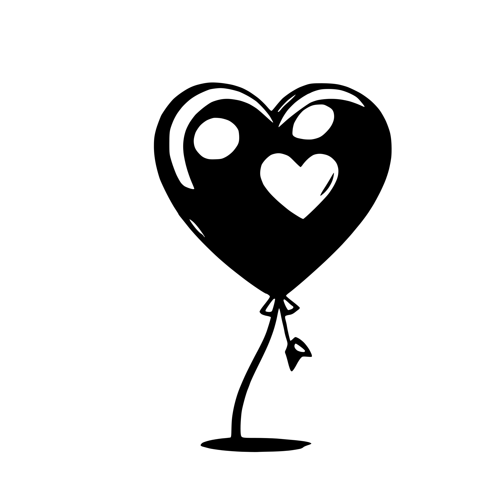 AI-generated SVG of 'heart-shaped balloons'