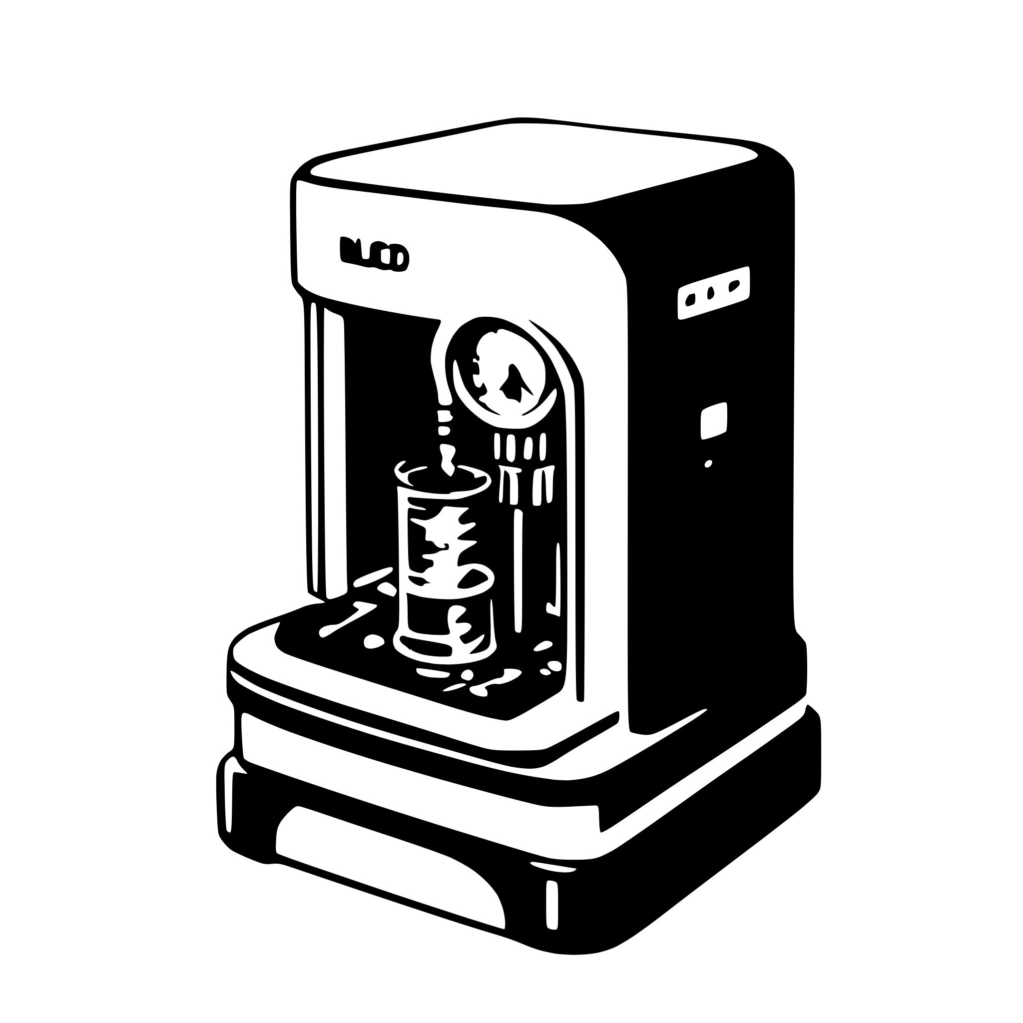 AI-generated SVG of a blood cell analyzer