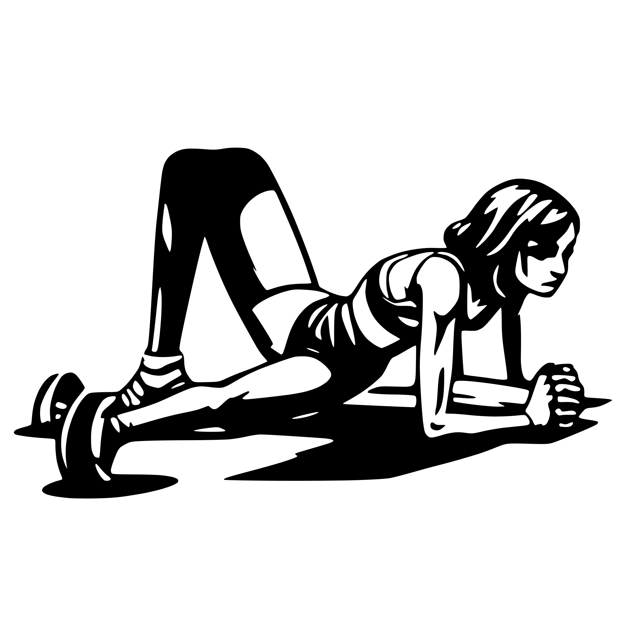 AI-generated SVG of 'Fitness girl doing plank excercis'