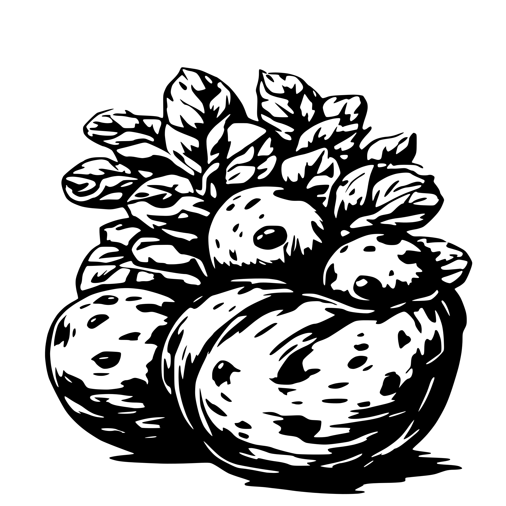 AI-generated SVG of a chonkey potato
