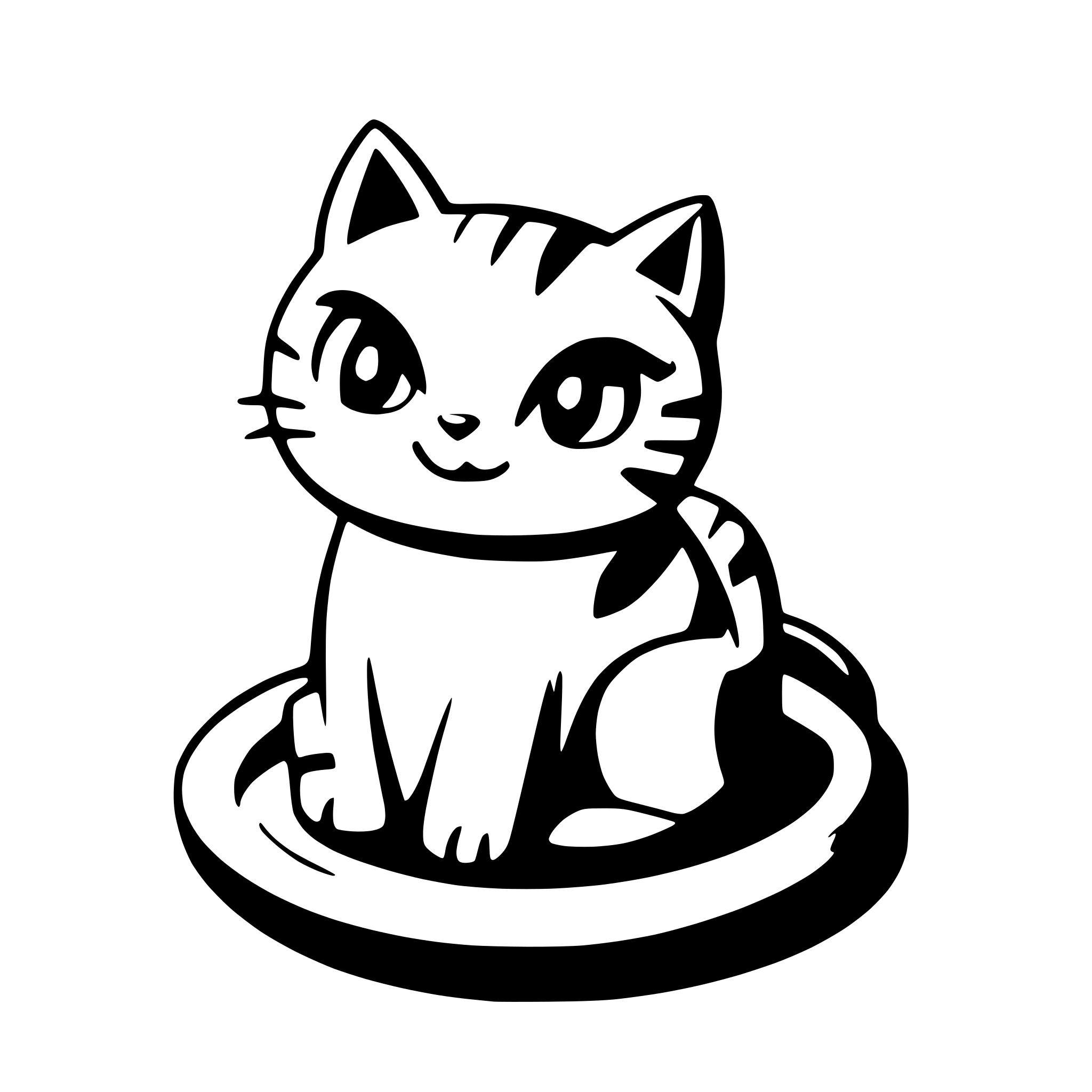 AI-generated SVG of a cat cute