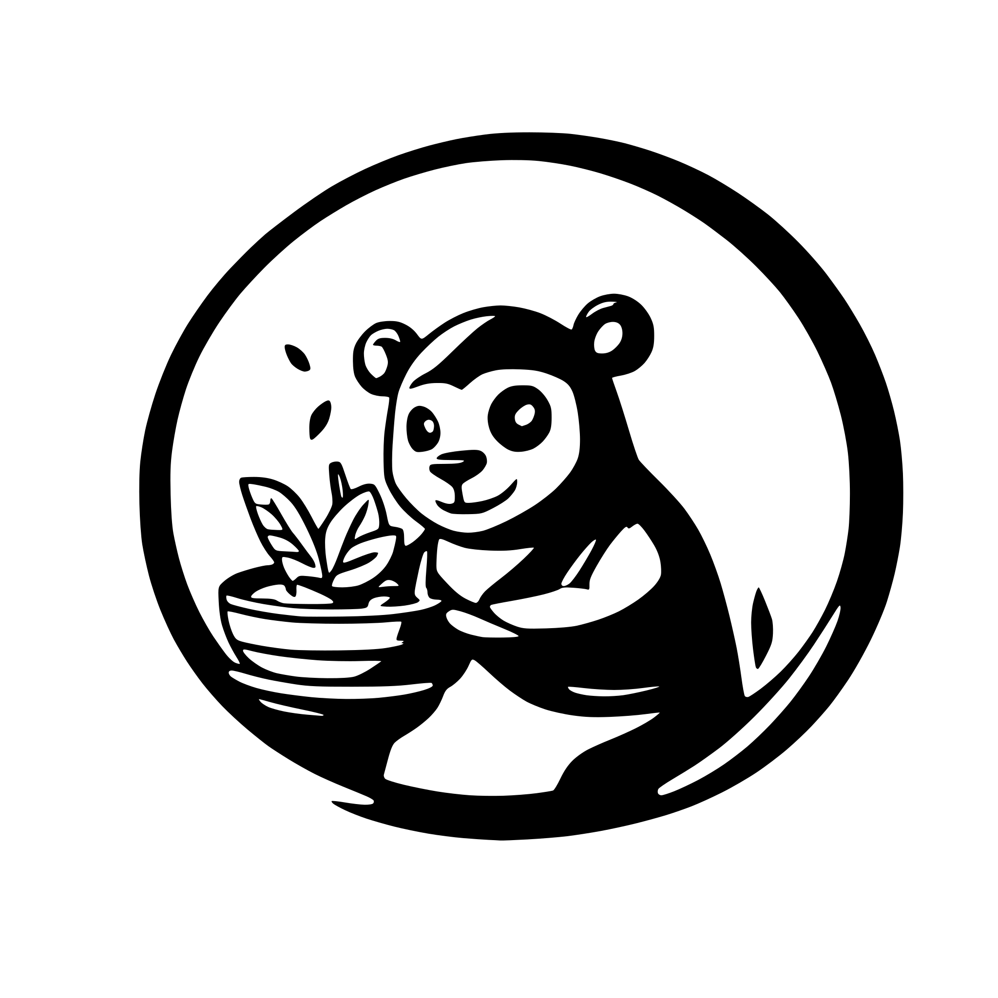 AI-generated SVG of 'create a logo for a restaurant brand named pindi panda thar serves north indian and chinese food'