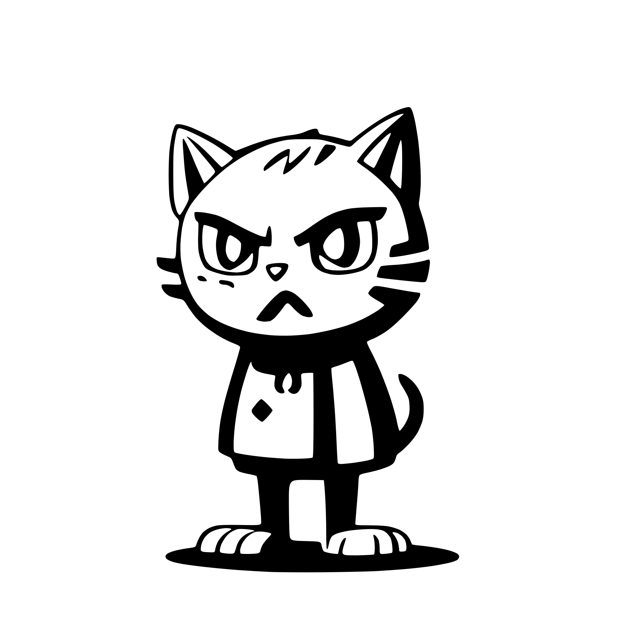 AI-generated SVG of a bad angry cat