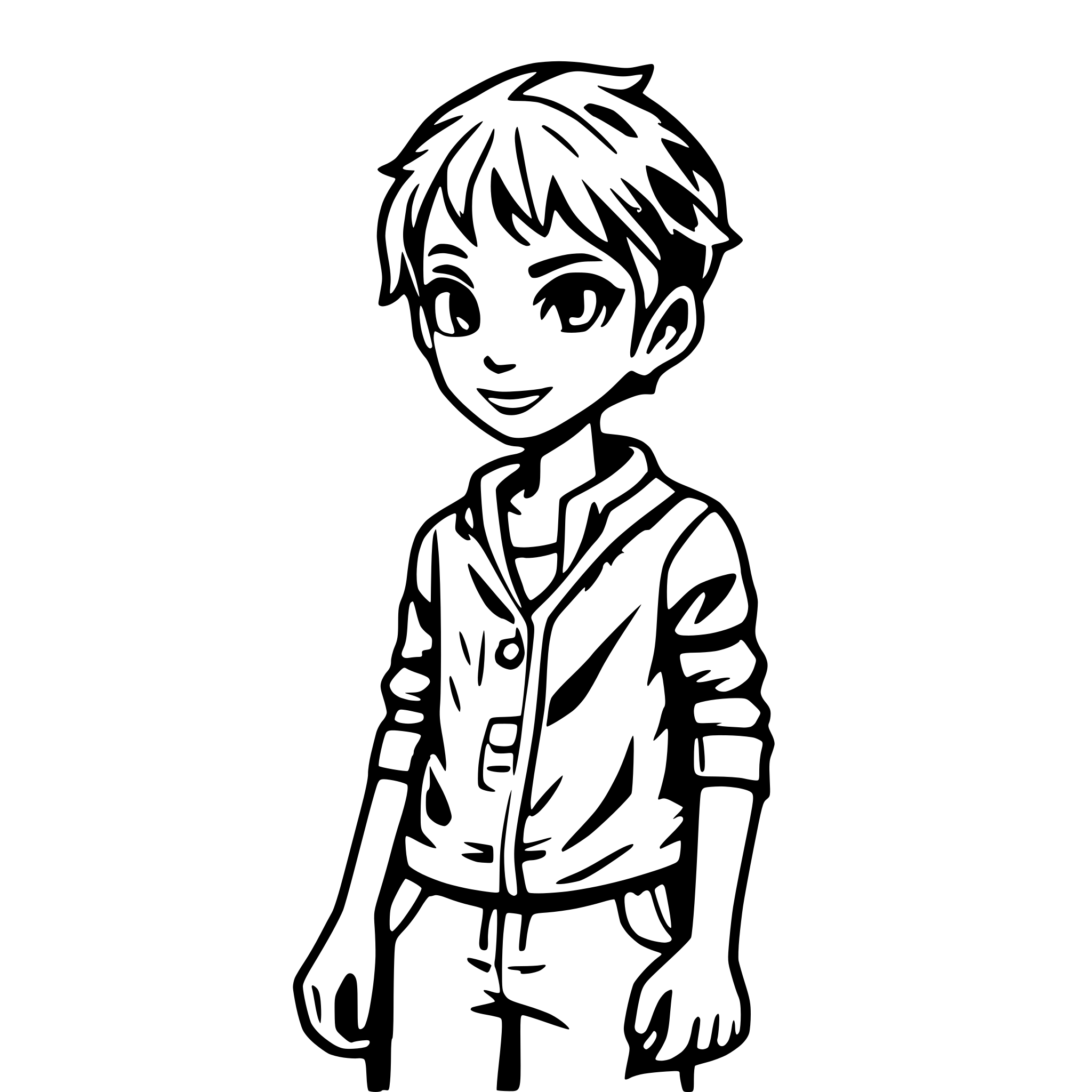 AI-generated SVG of 'a boy'